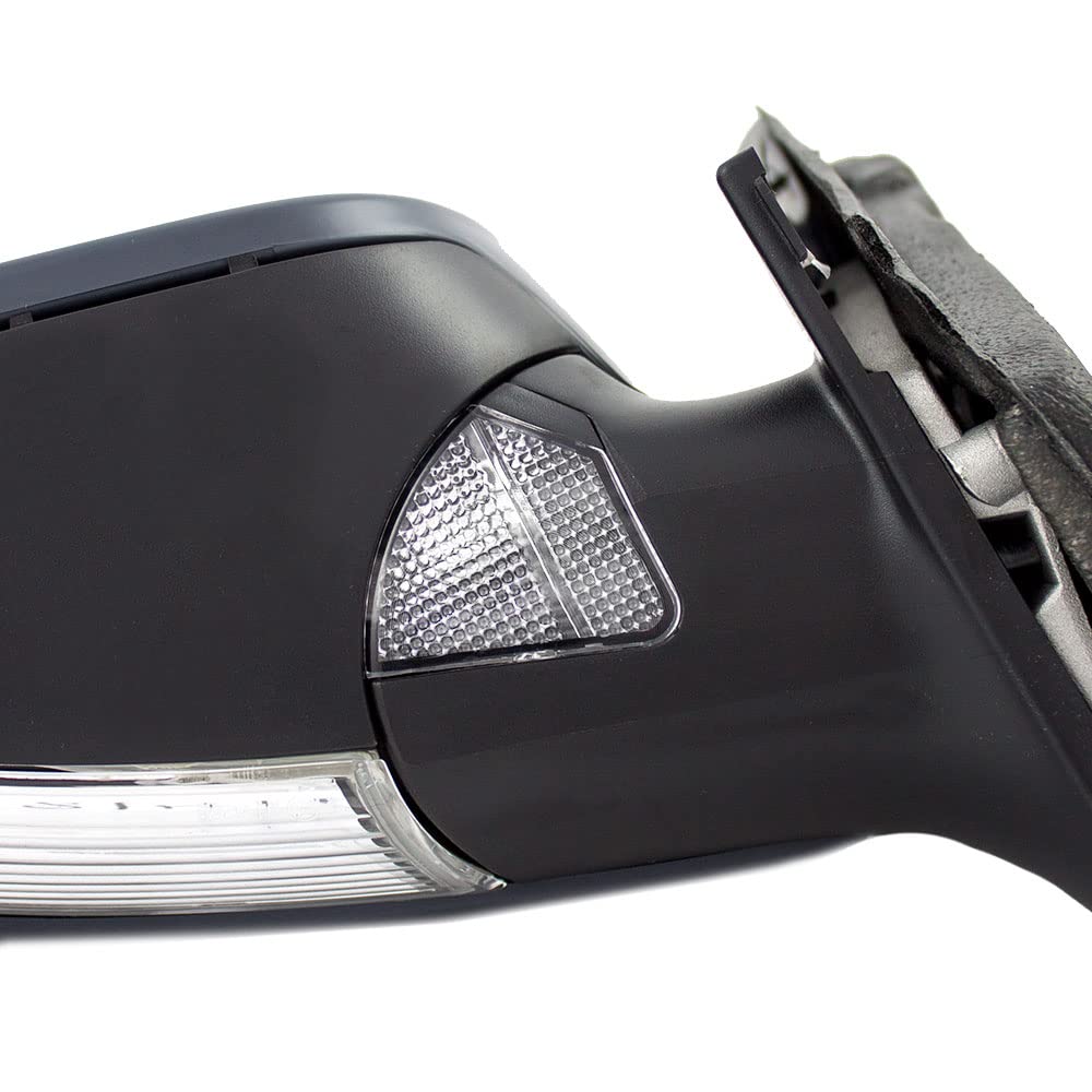 Brock Replacement Driver Side Power Mirror with Heat, Signal, Puddle Light and Paint to Match Gray Cover Comaptible with 2005 A4 Sedan 2006-2010 A5 Sedan 1K1857507DJ9B9