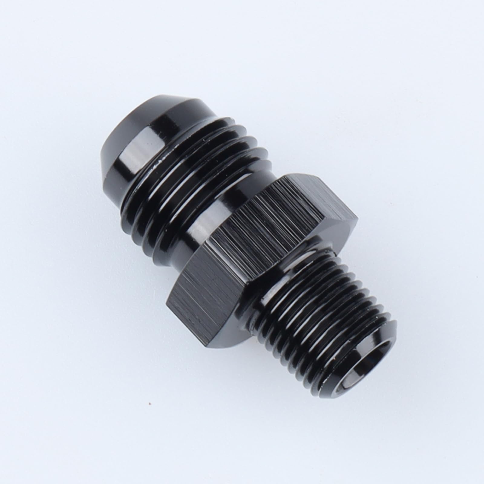Ac Performance Male 1/8'' Npt To -6 An Flare Adapter Straight Aluminum Black