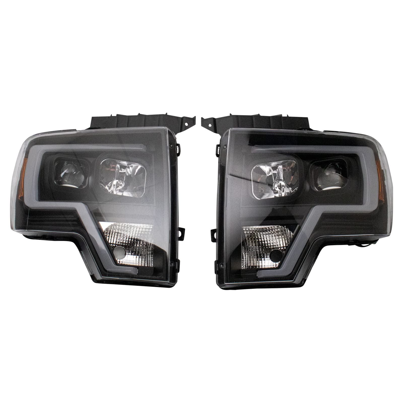 Trq Headlight Assembly Set Headlights Black Background Performance Driver & Passenger Side Fo2502287 Fo2502289 Fo2503287 Fo25032