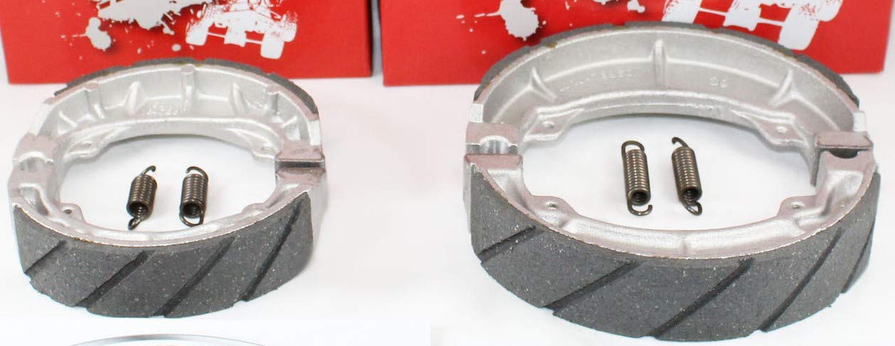 Grooved Front & Rear Brake Shoes With Springs Set For The Honda Atc 200S And 200E 200Es Big Red 3-Wheel Atvs
