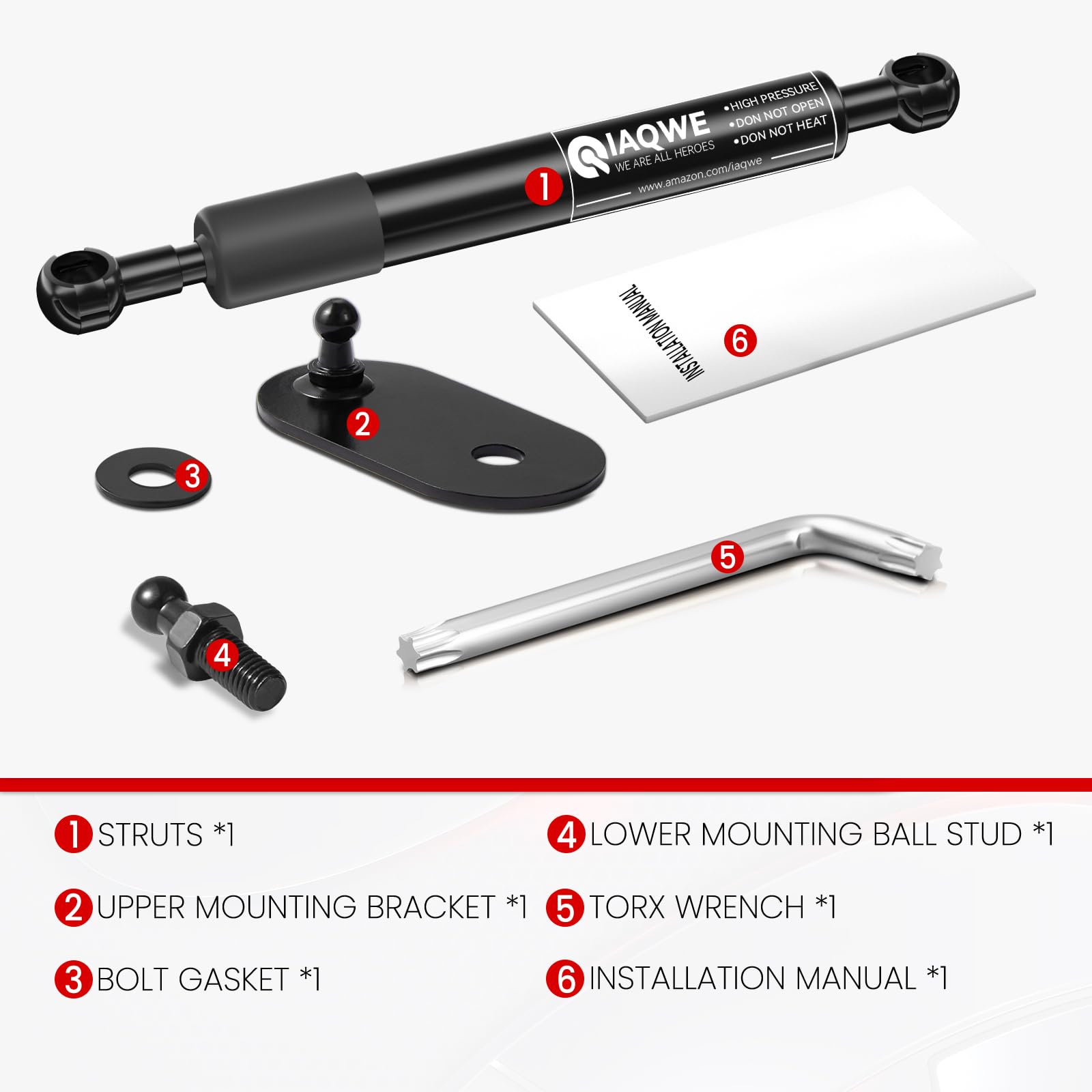 Iaqwe Truck Tailgate Assist Shock 73219 Compatible With 2007-2021 Toyota Tundra Xk50, Trunk Lift Support Shocksfit For Toyota Tu