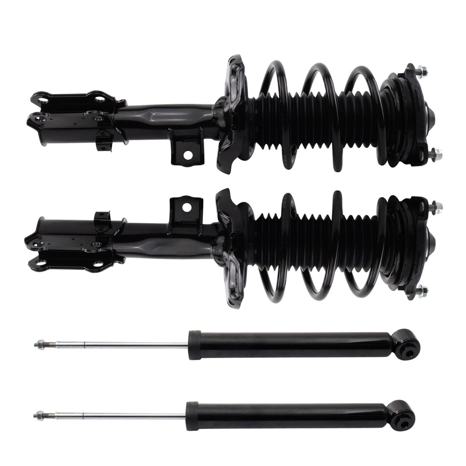 Trq Front And Rear Complete Strut Assembly & Shock Absorber Kit Complete Strut & Coil Spring Assembly Compatible With 2018-2023 