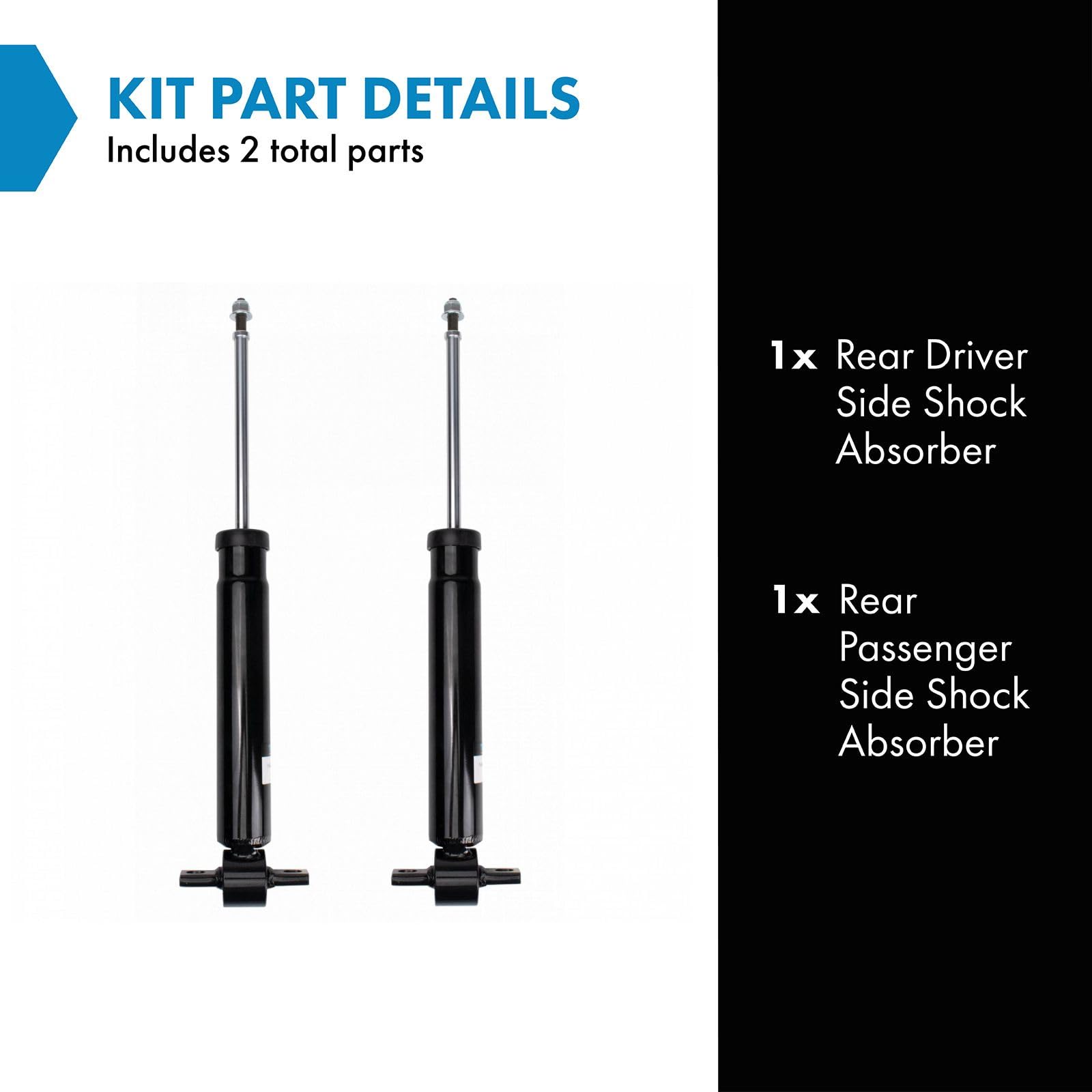 Trq Rear Shock Absorber Set Compatible With 2015-2022 Ford Mustang