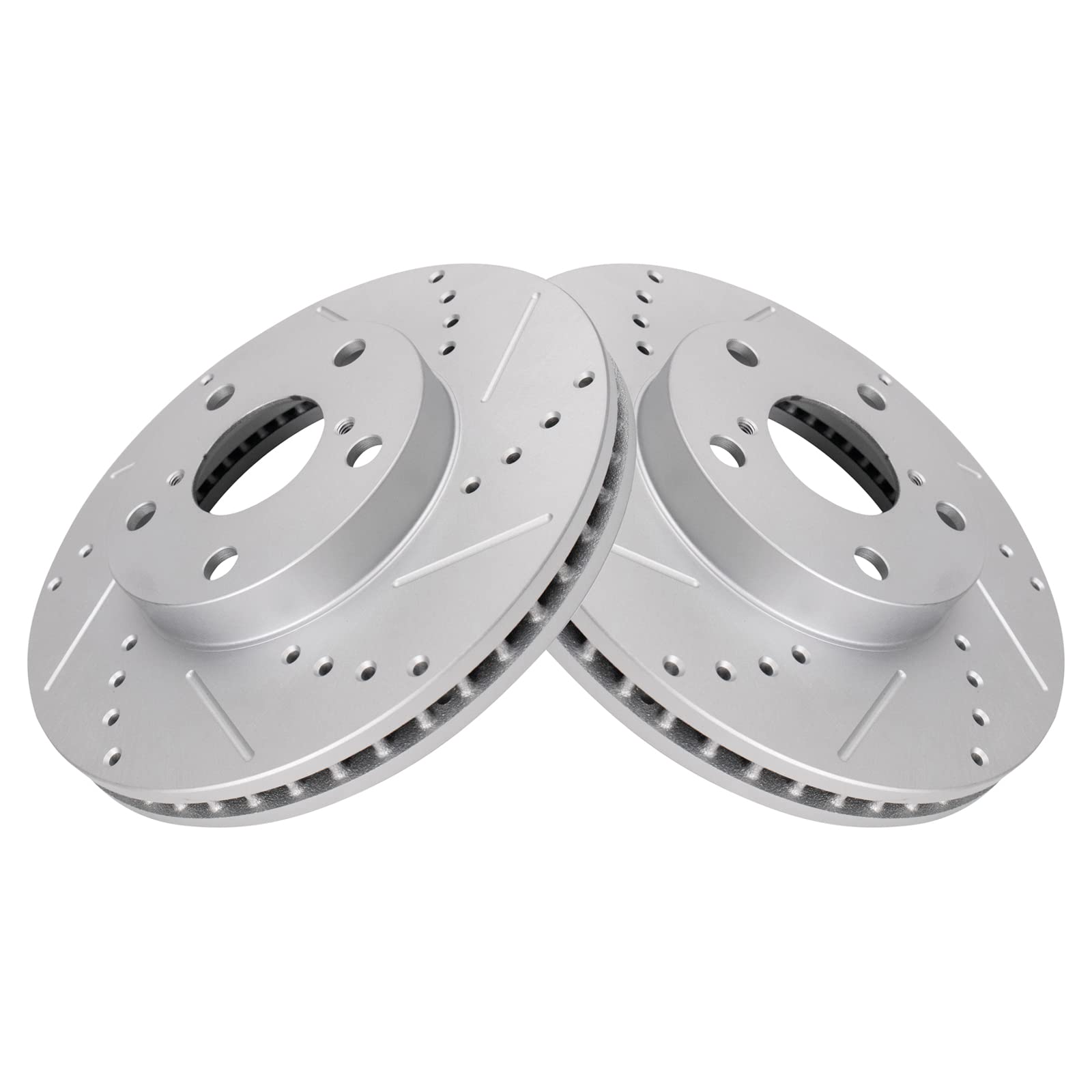 Trq Front Performance Brake Rotors Set Premium G-Coated Compatible With 2001-2005 Toyota Rav4