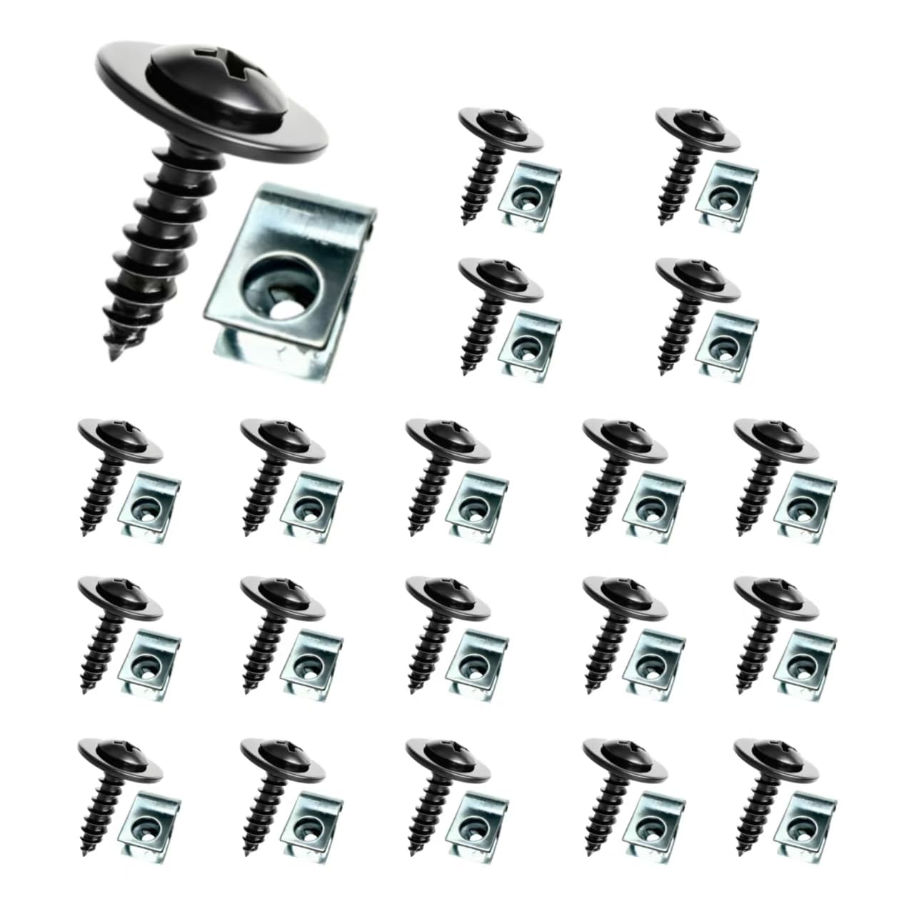 EKIONBY 20 Sets Fender Liner Splash Shield Screw U-Nut Kit 90114SE0000