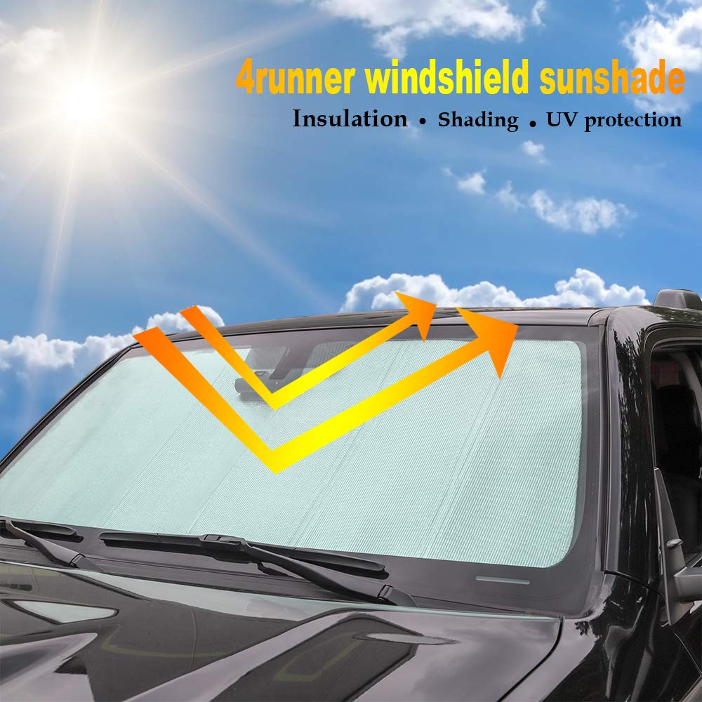Front Windshield Sunshade - Jecar For 4Runner Sunshade Car Sun Shade Heat Shield Custom-Fit Sunshade Sun Visor Mat For 2017 2018