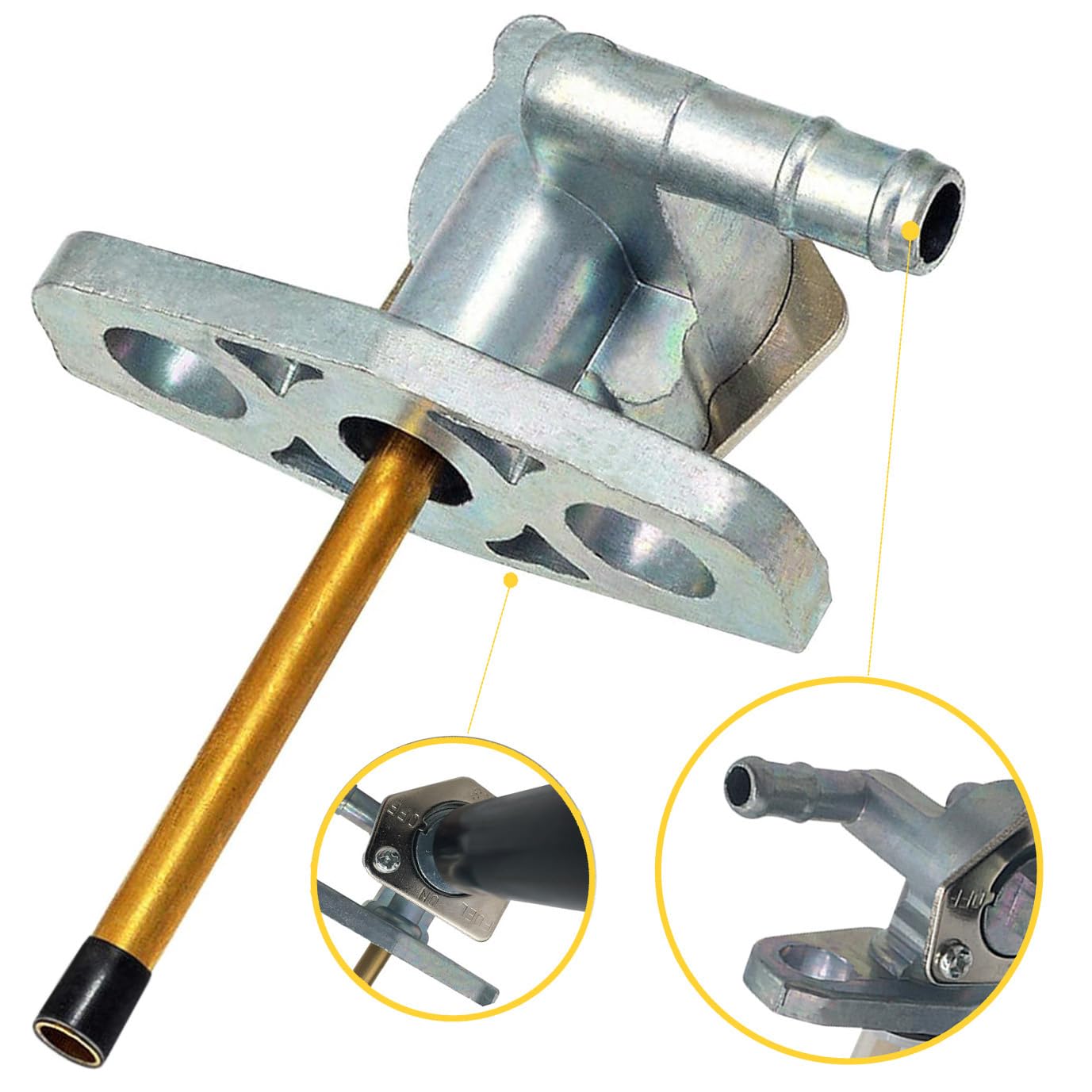 Earlyred Fuel Valve Cock Petcock With Lever Screw Compatible With Honda Recon 250 Trx250 Rancher 350 Trx350 Trx420 Foreman 450 Trx450 Rubicon Trx500Fa Fuel Tank Switch Valve With Knob Lever Lines