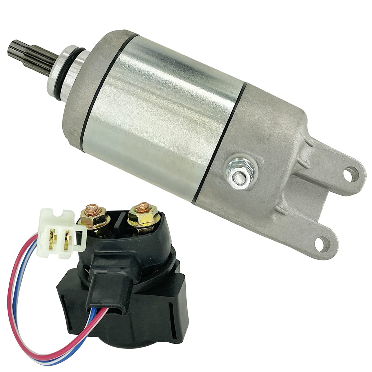 Soarider Starter Motor & Solenoid Relay Replacement For Honda Trx300 Fourtrax 2X4 1988-2000/Trx300Fw Fourtrax 4X4 1988-2000, Fit