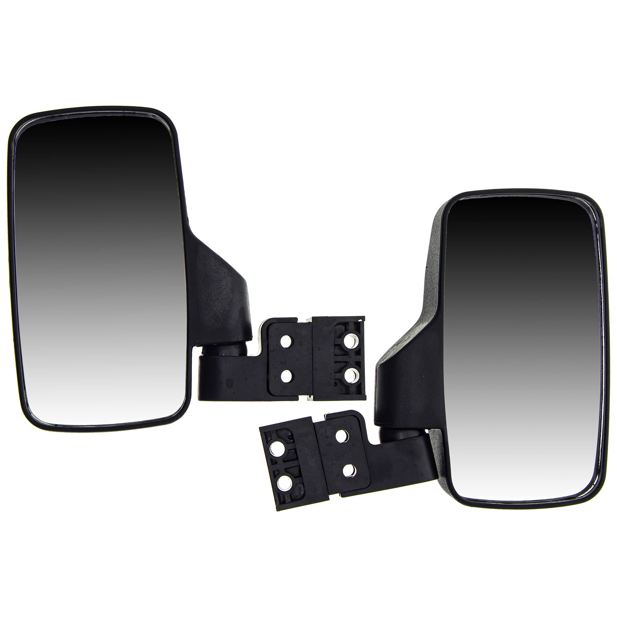 Niche Utv Side View Mirror Set With 1.75' - 2' Roll Bar Cage For Polaris Rzr Kawasaki Teryx Mule Pioneer Yamaha Rhino (Black)