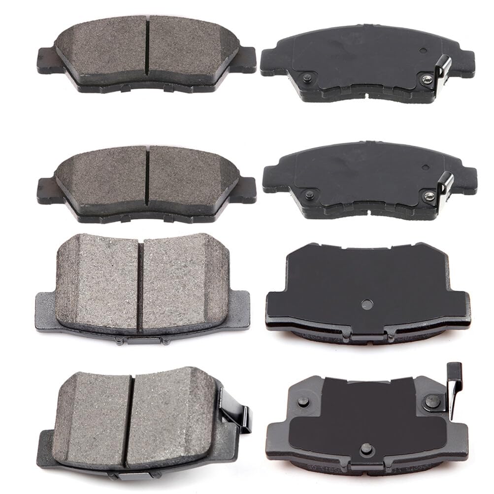 Cciyu D621 D537 Front & Rear Disc Brake Pads Kit 2009-2011 For Honda Civic 8Pcs