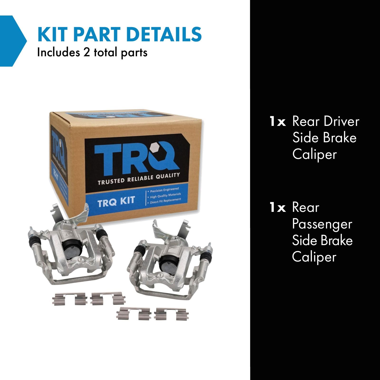 Trq Rear Brake Caliper Set Compatible With 2013-2017 Buick Encore Chevrolet Sonic 2015-2017 Trax