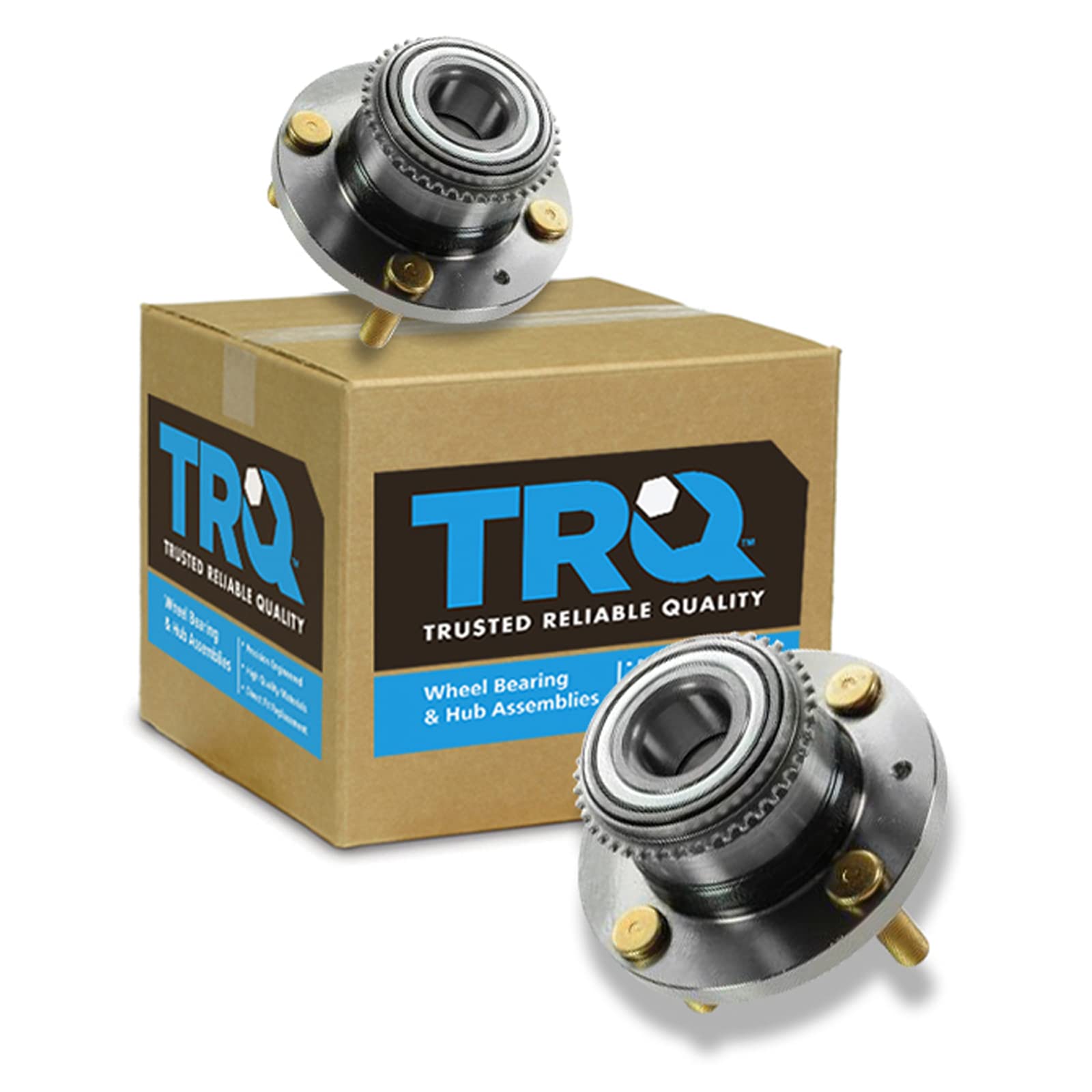 Trq Rear Wheel Hub Bearings Assembly Set Compatible With 2002-2007 Mitsubishi Lancer
