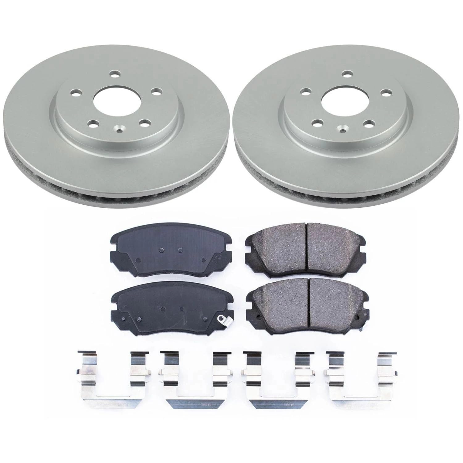Power Stop Crk5334 Coated Brake Rotor & Ceramic Brake Pads- Front For Buick All, Buick Lacrosse, Buick Regal, Chevy Equinox, Che