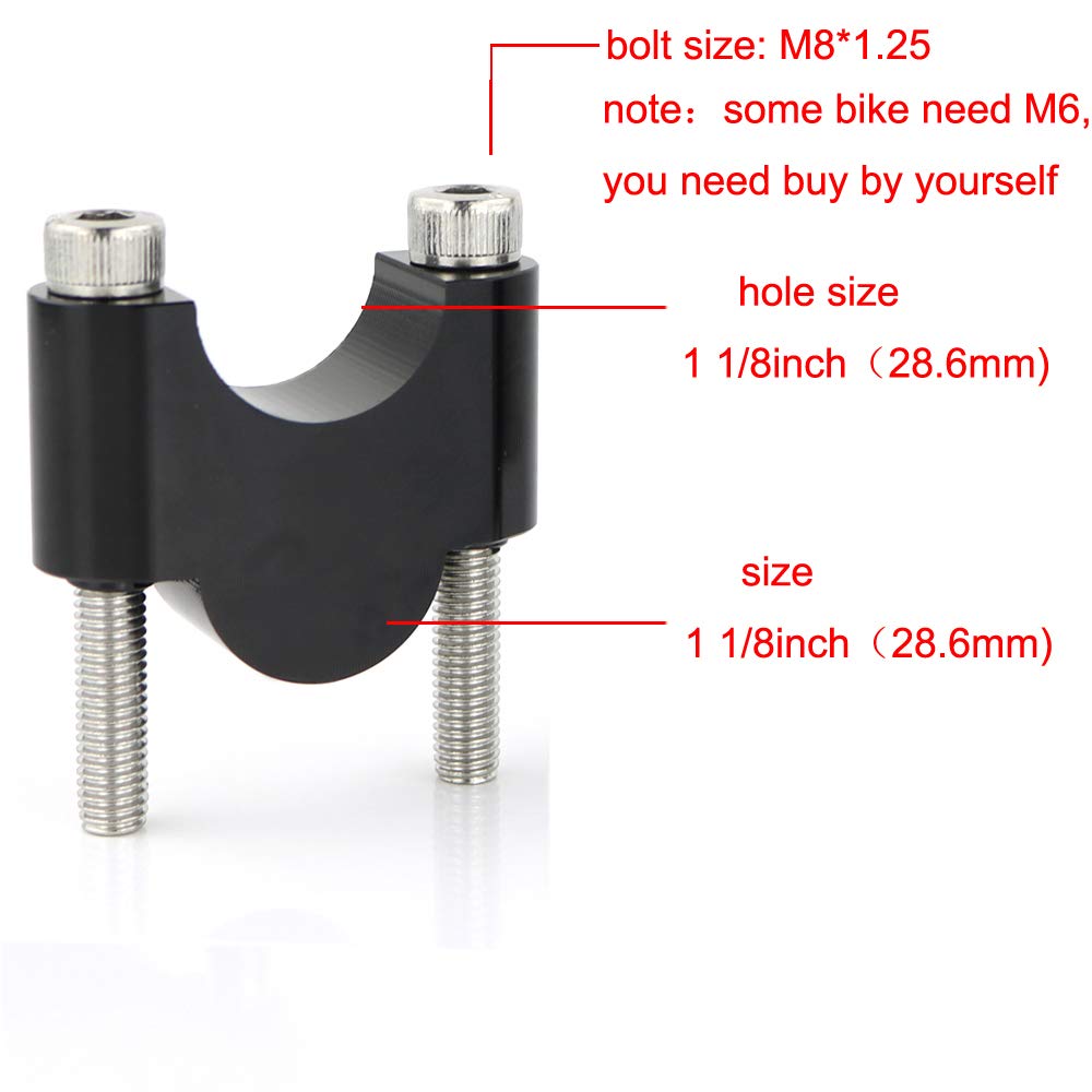 Xitomer 1 1/8'' 28.6Mm Motorcycle Adv Dirt Bike Handlebar Risers Without Clamps, Fit For Vfr1200X, Street Triple Rs, Street Trip