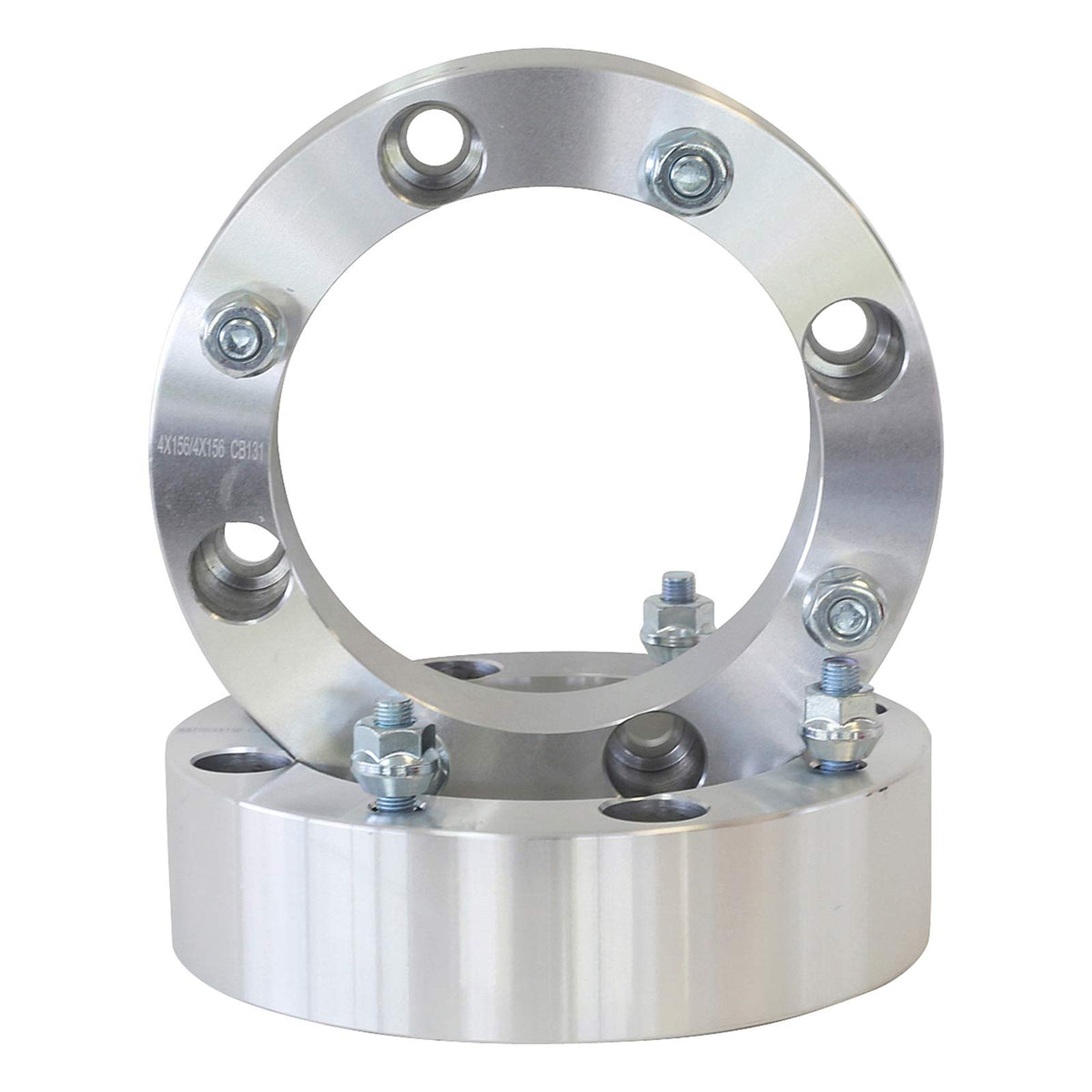 2Pc Atv Wheel Spacers 4 (2 Inch Per Side) For 4X156 Bolt Patterns, 12X1.5 Threads (Same Style Lug Nuts As Automotive Spacers) Polaris Ranger Rzr Xp 1000 Trail 900 Xc High Performance S Ranger Ace