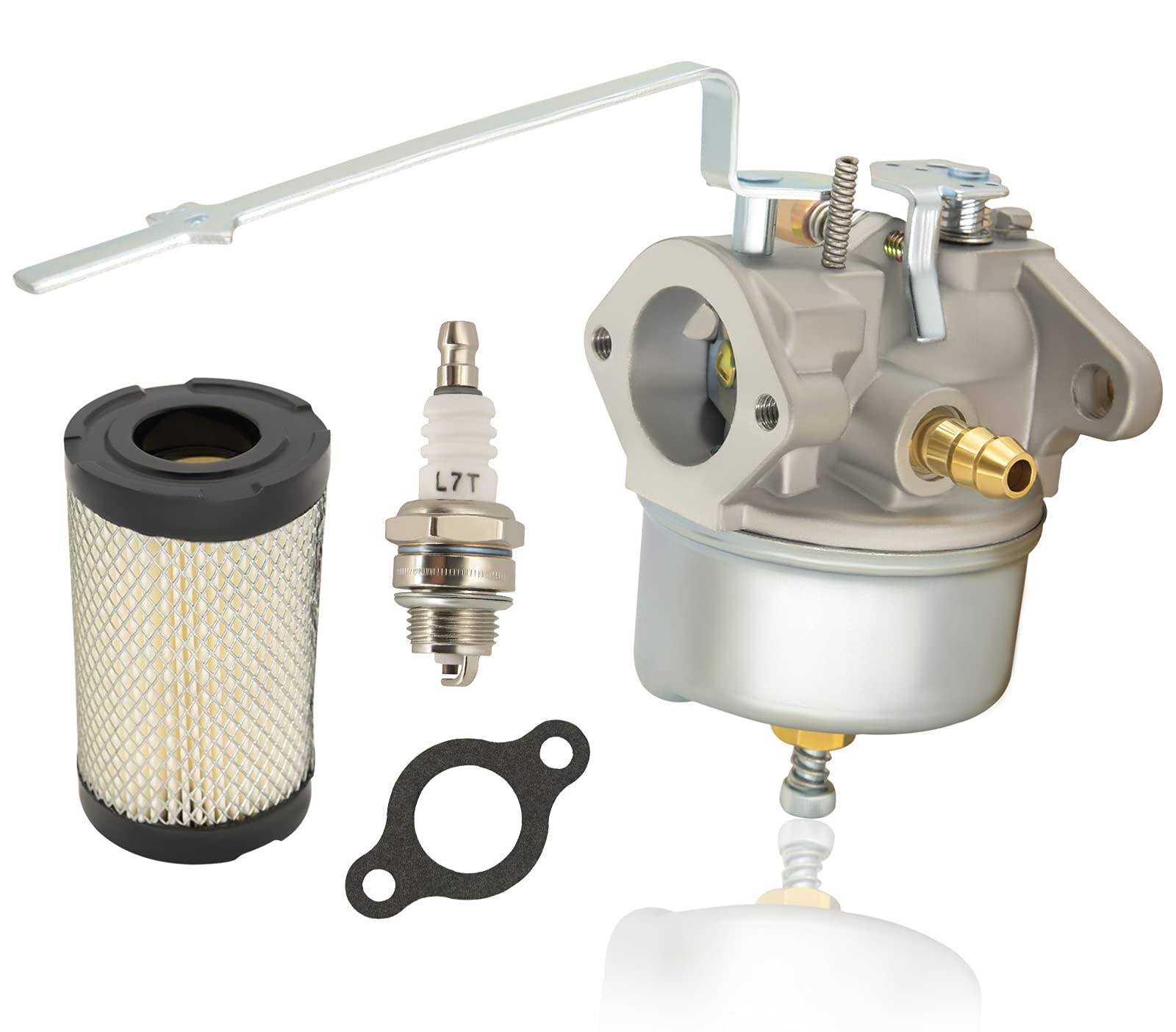 632615 Carburetor Compatible With Tecumseh 632615 632208 632589 H30 H35 Engines, With 35066 Air Filter+L7T Spark Plug