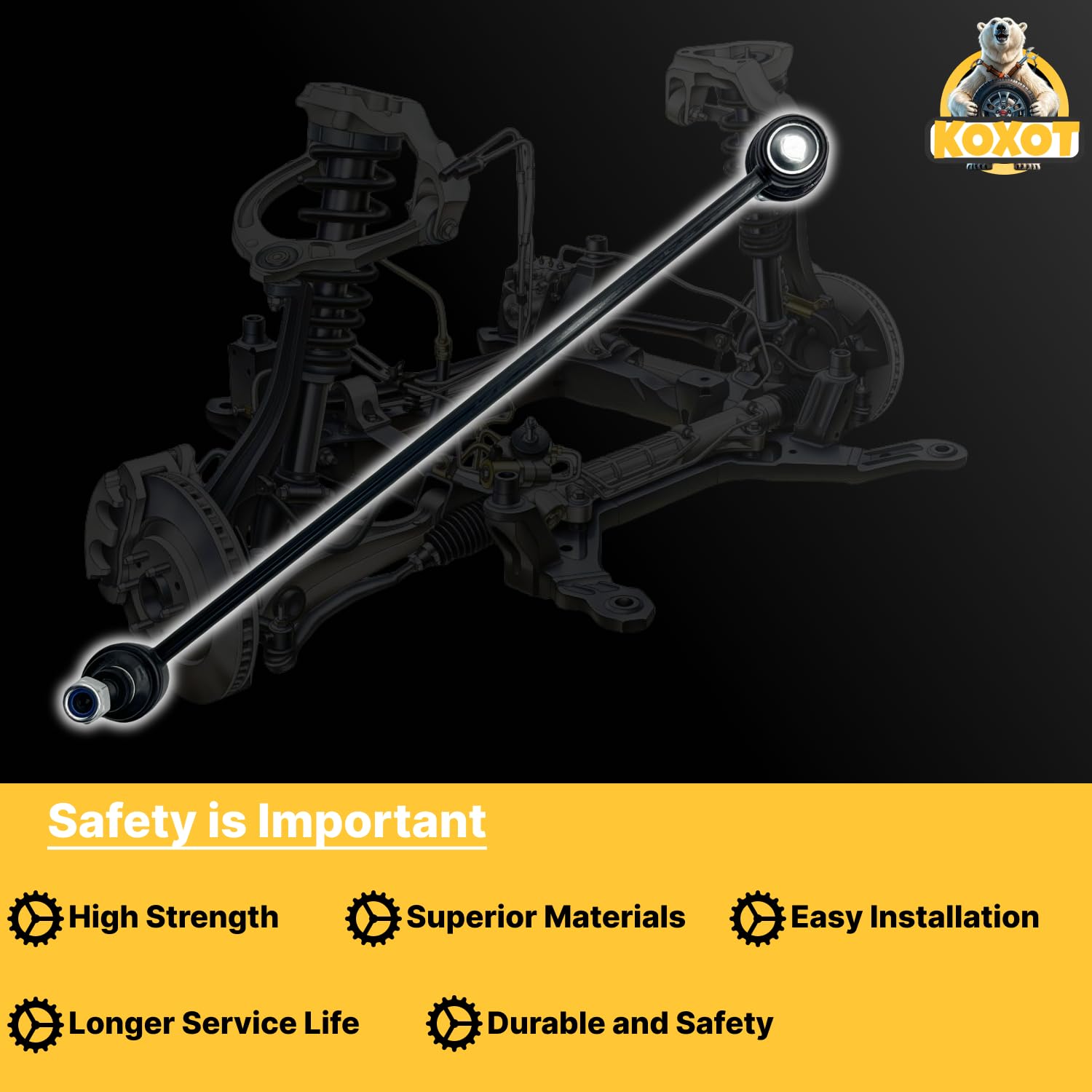 Koxot 2Pcs K80852 Front Sway Bar Stabilizer Link Fit For Buick 2008-09 Allure & Lacrosse, 2005-07 Terraza, Chevy 2005-09 Uplande