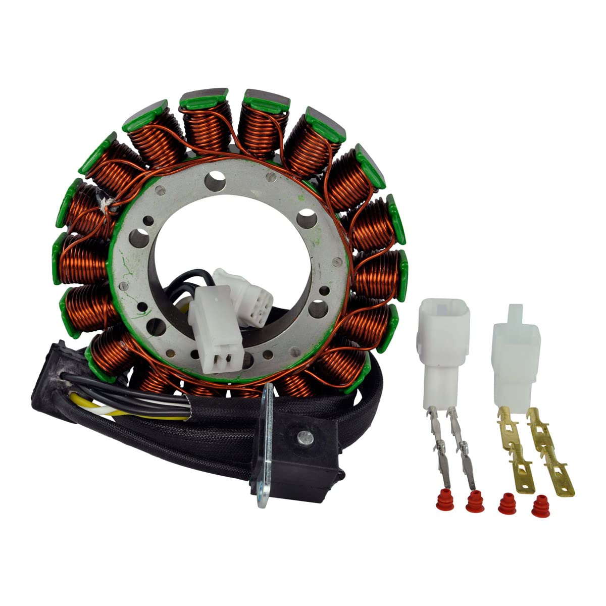 Rmstator Kit Improved Magneto Flywheel + Stator + Crankcase Cover Gasket Replacement For Suzuki Lta 400 Eiger | Arctic Cat 400 2002-2008 | 3210238F01 / 3430071/3430-054