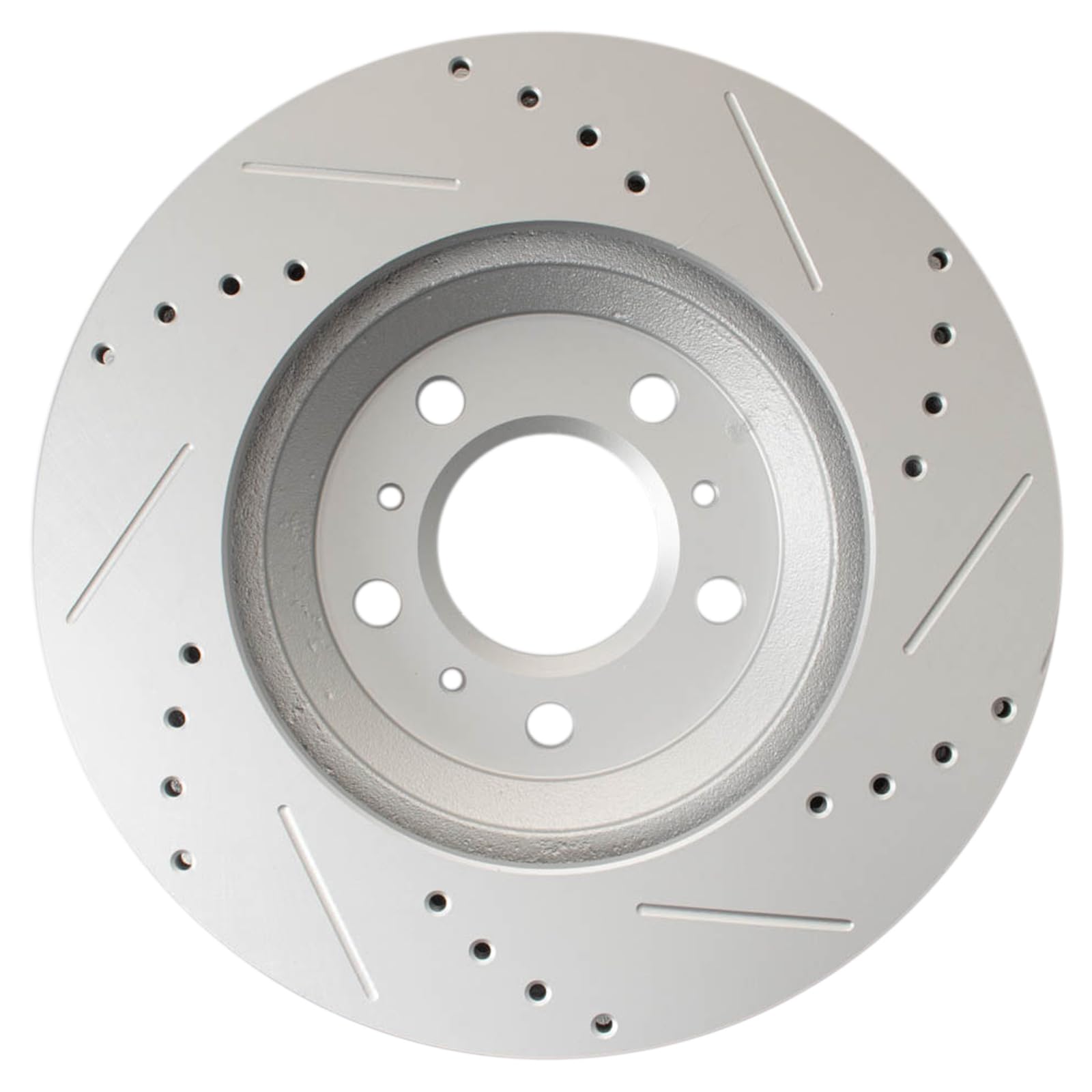 Trq Front Performance Brake Rotors Set Premium G-Coated Cross Drilled & Slotted Compatible With 2006-2011 Buick Lucerne 2006-201