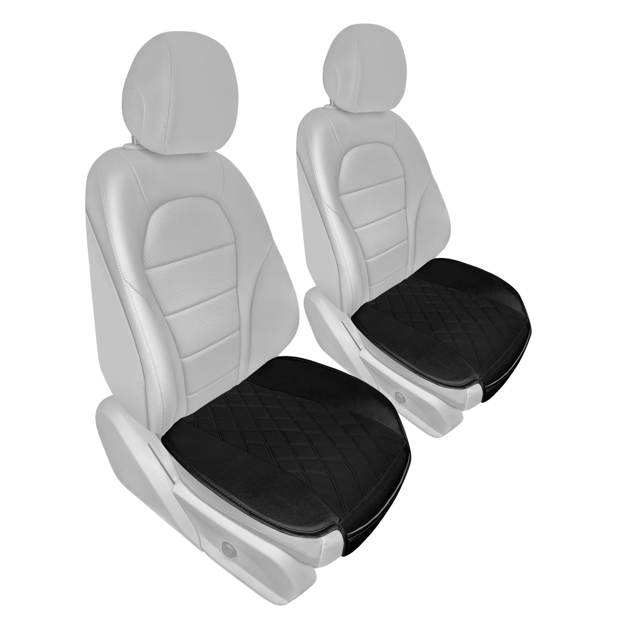 FH Group Car Seat Cover Cushion - 2 Pack Seat Covers for Cars Trucks SUV, Faux Leather Car Seat Cushions, Waterproof Car Seat Co