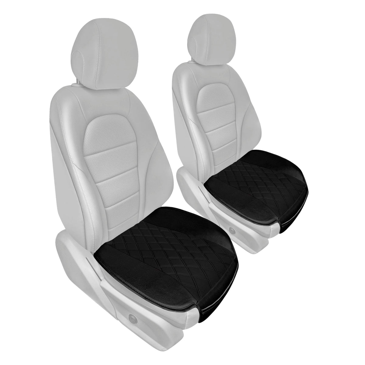 FH Group Car Seat Cover Cushion - 2 Pack Seat Covers for Cars Trucks SUV, Faux Leather Car Seat Cushions, Waterproof Car Seat Co