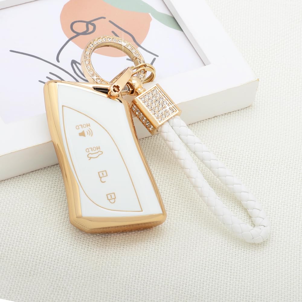 Pifoog Key Fob Cover For Lexus Ux Gx Es Lc Rc Ls Nx Accessories Bling Cute Car Remote Key Shell Case Keychain Holder Protector P