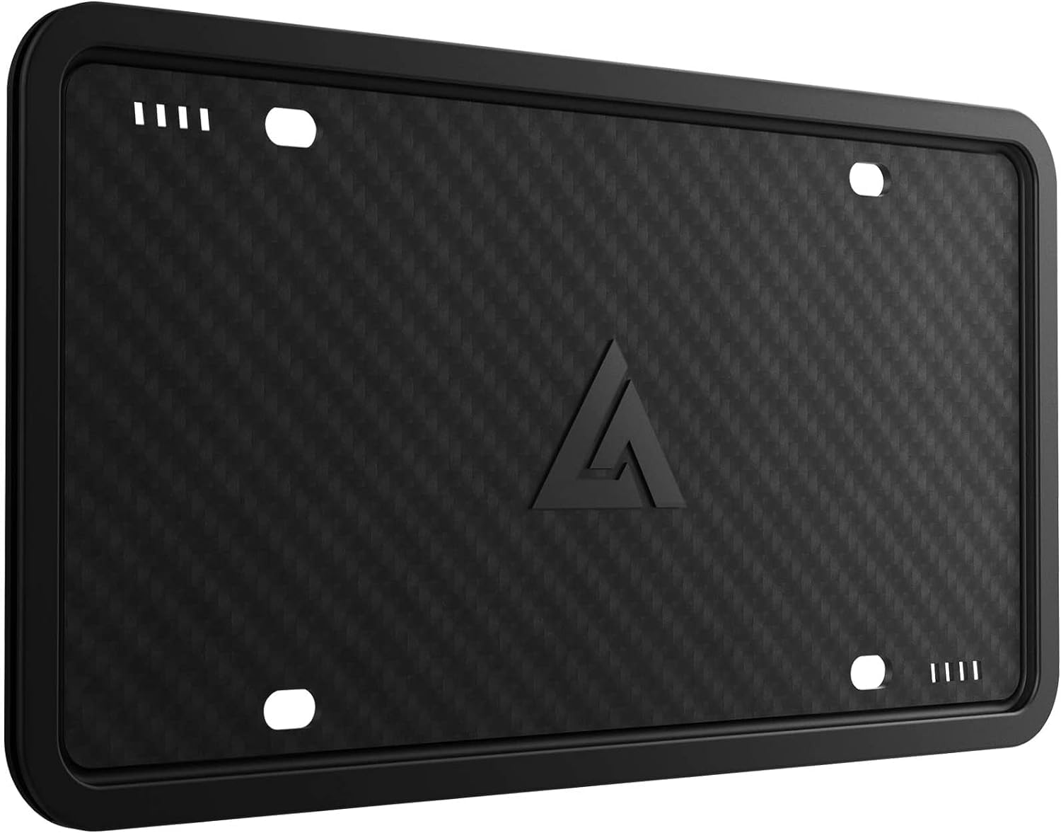 Aujen Silicone License Plate Frames, 1 Pack Black Side-Opening License Bracket Holder With Easy Installation, License Plate Cove