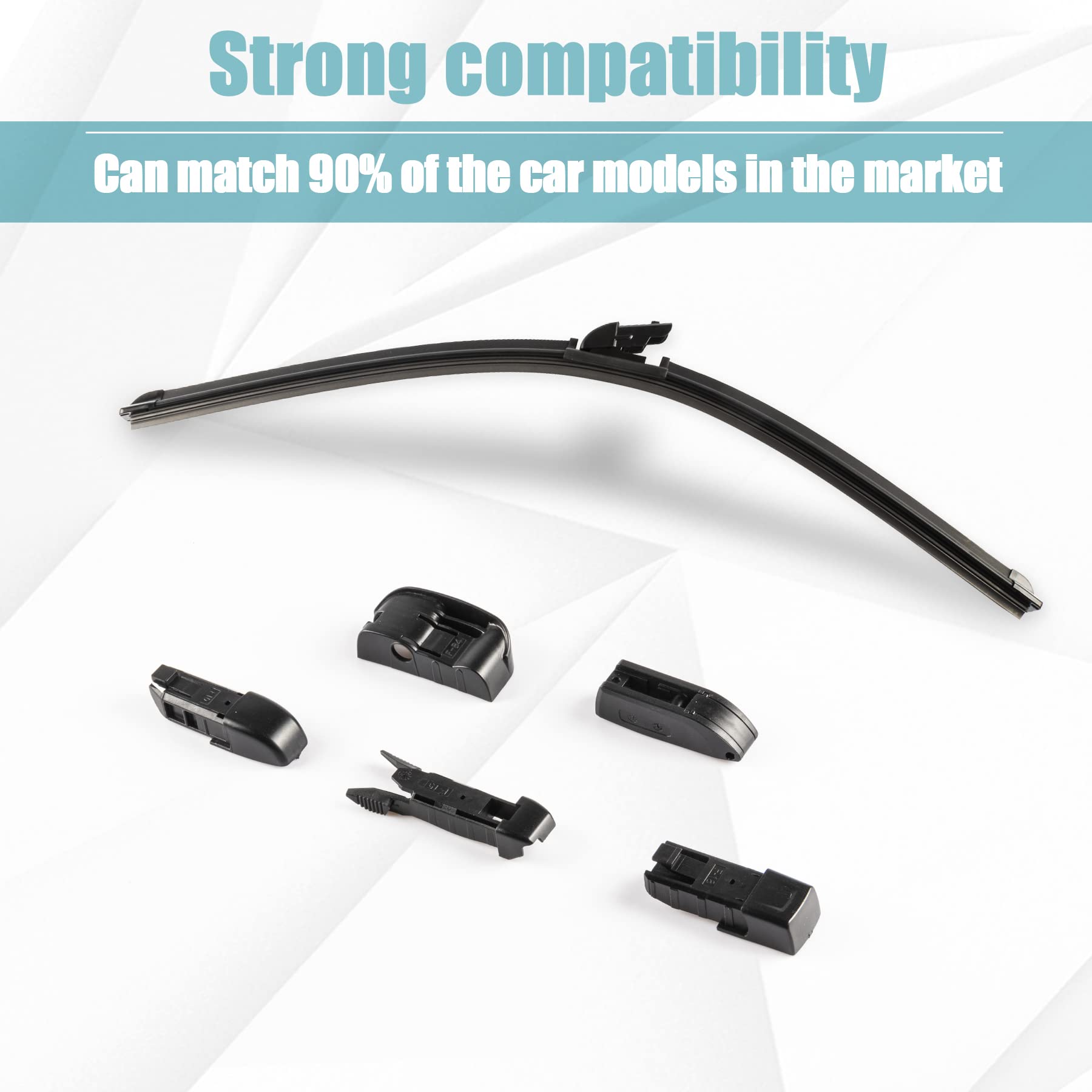 Oem Quality Premium All-Season 22' + 22' Windshield Wiper Blades Pair For Front Windshield, Wiper Blades Easy Install & Durable Stable Quiet Car Accessories(Set Of 2)