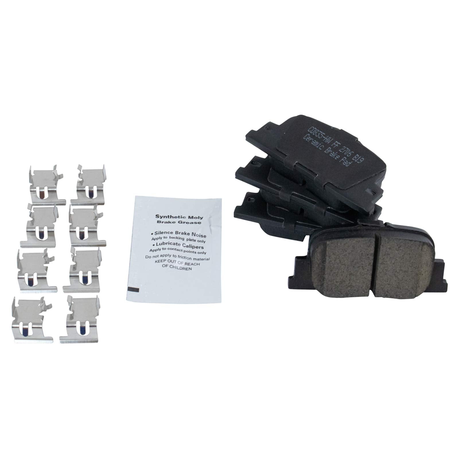 Trq Rear Brake Pad & Rotor Kit Brake Pads Brake Rotor Ceramic Compatible With 2000-2001 Lexus Es300 Toyota Camry