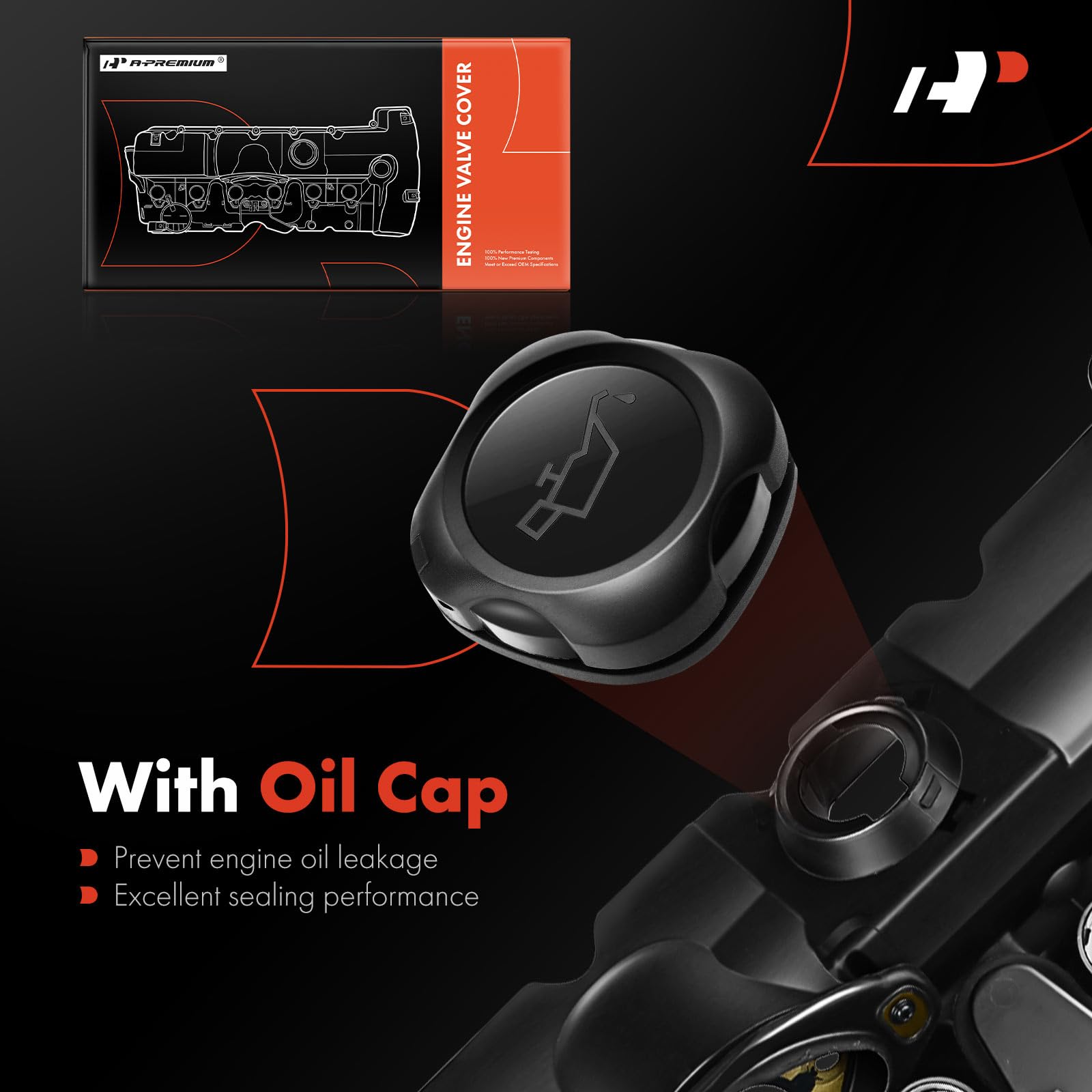 A-Premium Engine Valve Cover - Compatible With Bmw Vehicles - 2.5L, 3.0L - 125I, 128I, 130I, 323I, 325I, 328I, 525I, 528I, 530I,