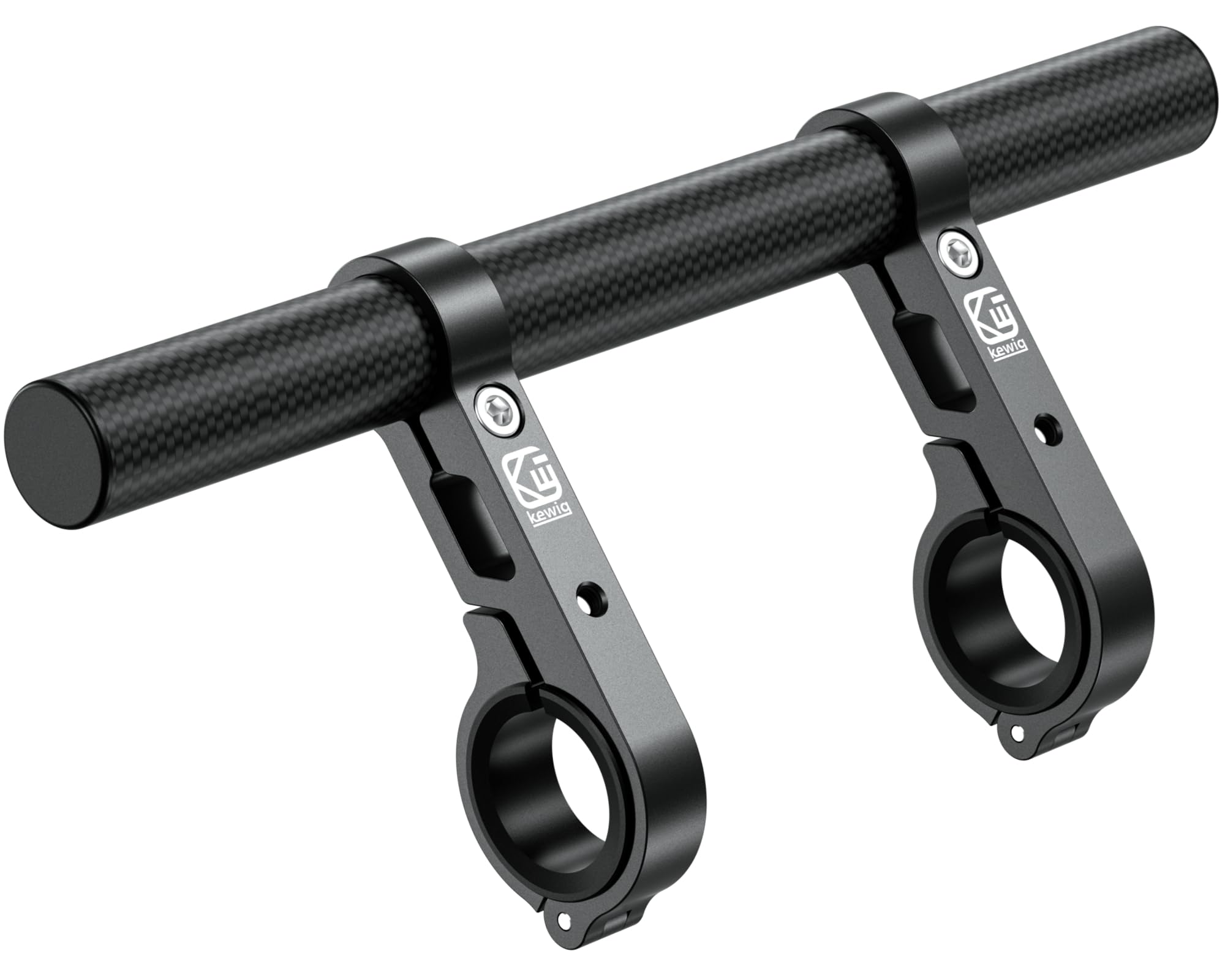 Brcovan Carbon Fiber Handlebar Extender Extensions With Aluminum Alloy Clamp Mounting Base Fit On 0.875'' / 1'' / 1.125'' / 1.26