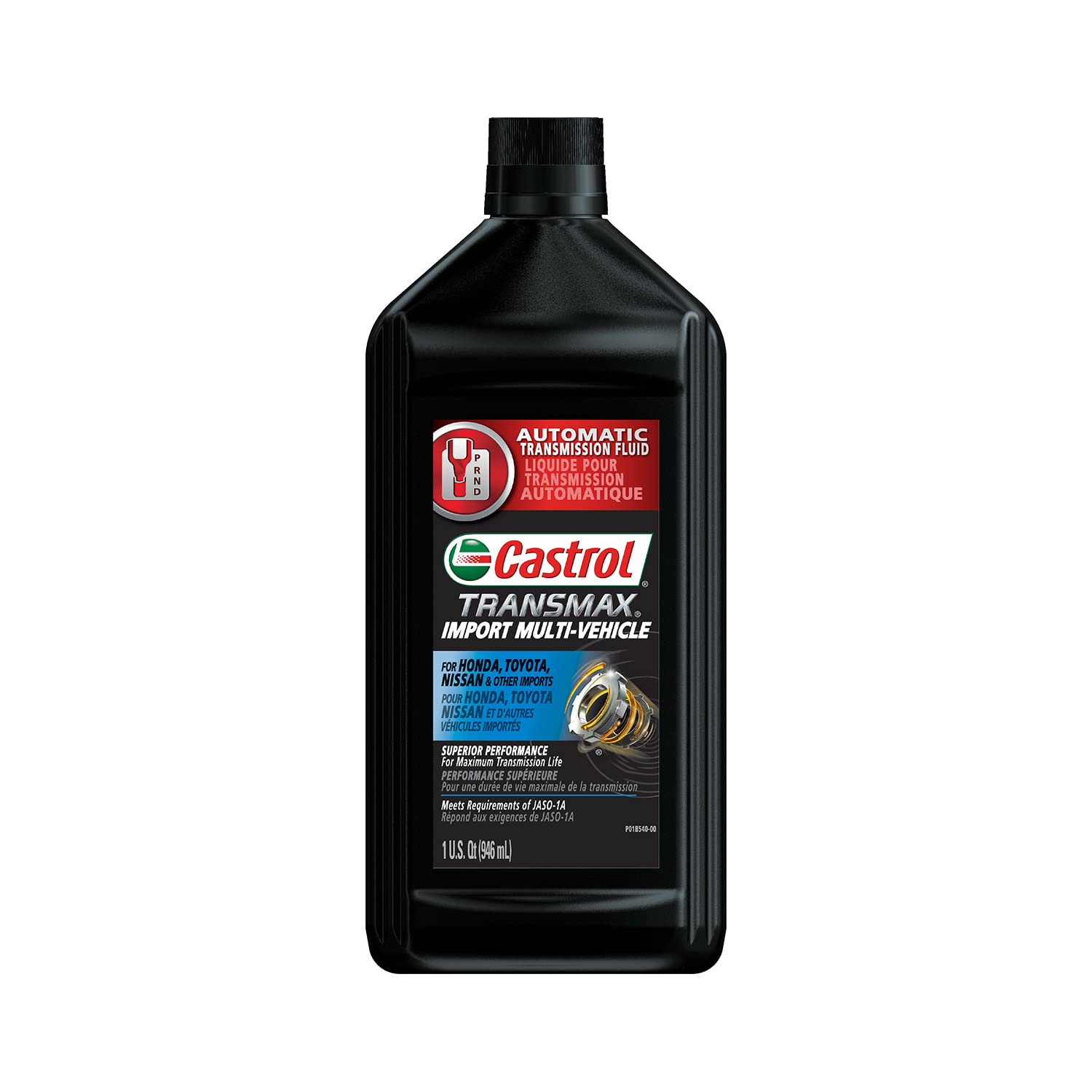Castrol Transmax Import Multi-Vehicle Automatic Transmision Fluid, 1 Quart, Pack Of 6