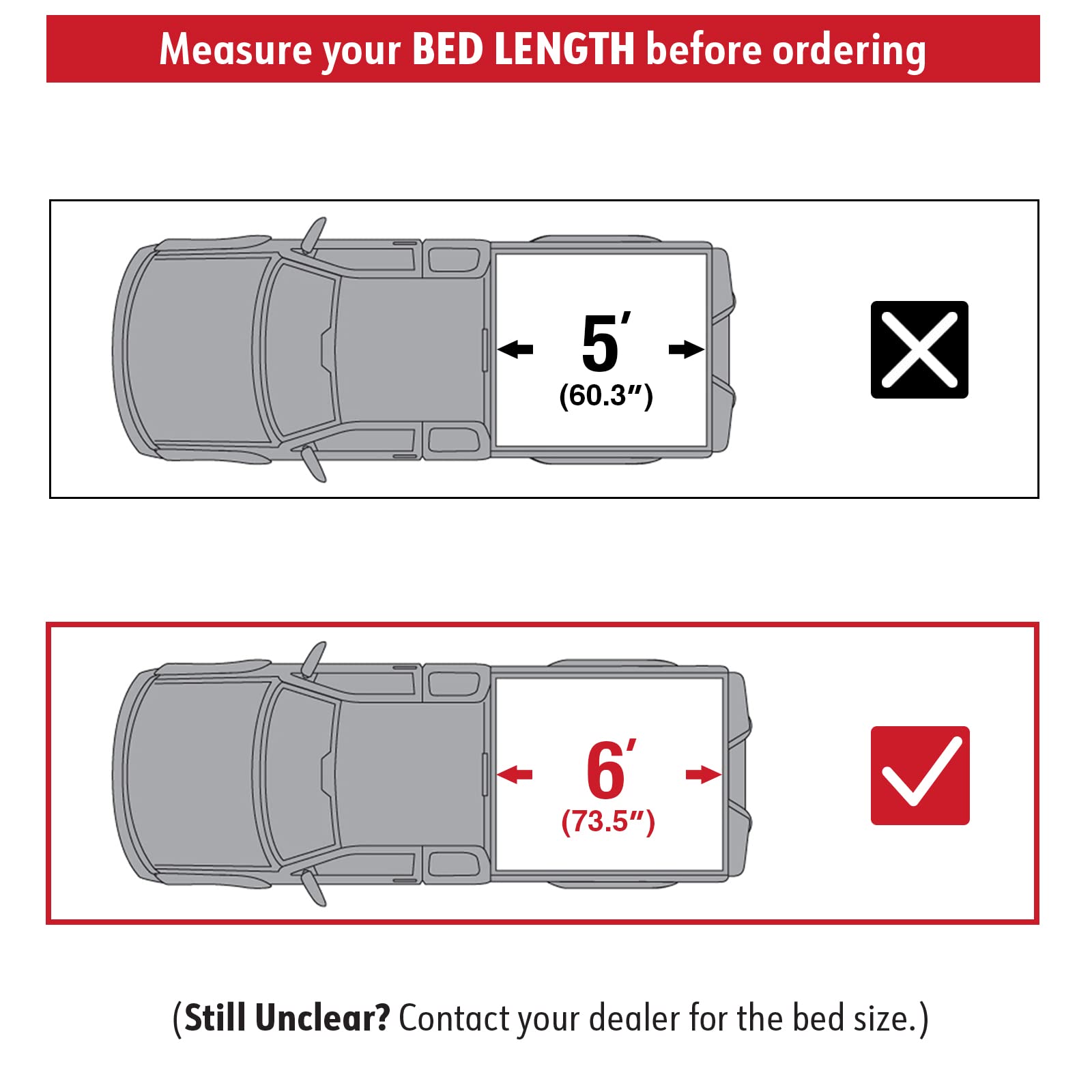 Maxmate Soft Roll-Up Truck Bed Tonneau Cover Compatible With 2005-2015 Toyota Tacoma | 6' (74'') Bed | Tct169037