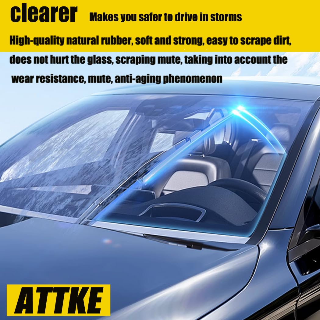 Attke Front Windshield Wiper Blades For Volkswagen Atlas 2018-2022 Genuine Replacement Wiper Blade Set 26''/22'' (Set Of 2)