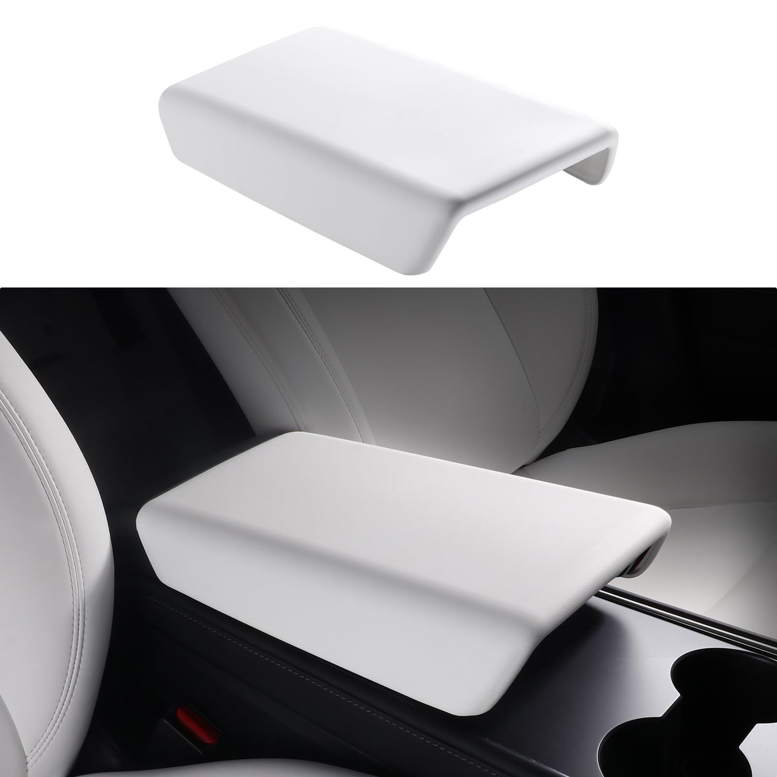 Basenor Tesla Model 3 Model Y Center Console Cover Tpe Armrest Cover Non-Slip Protector Armrest 2016-2024 Tesla Interior Accesso