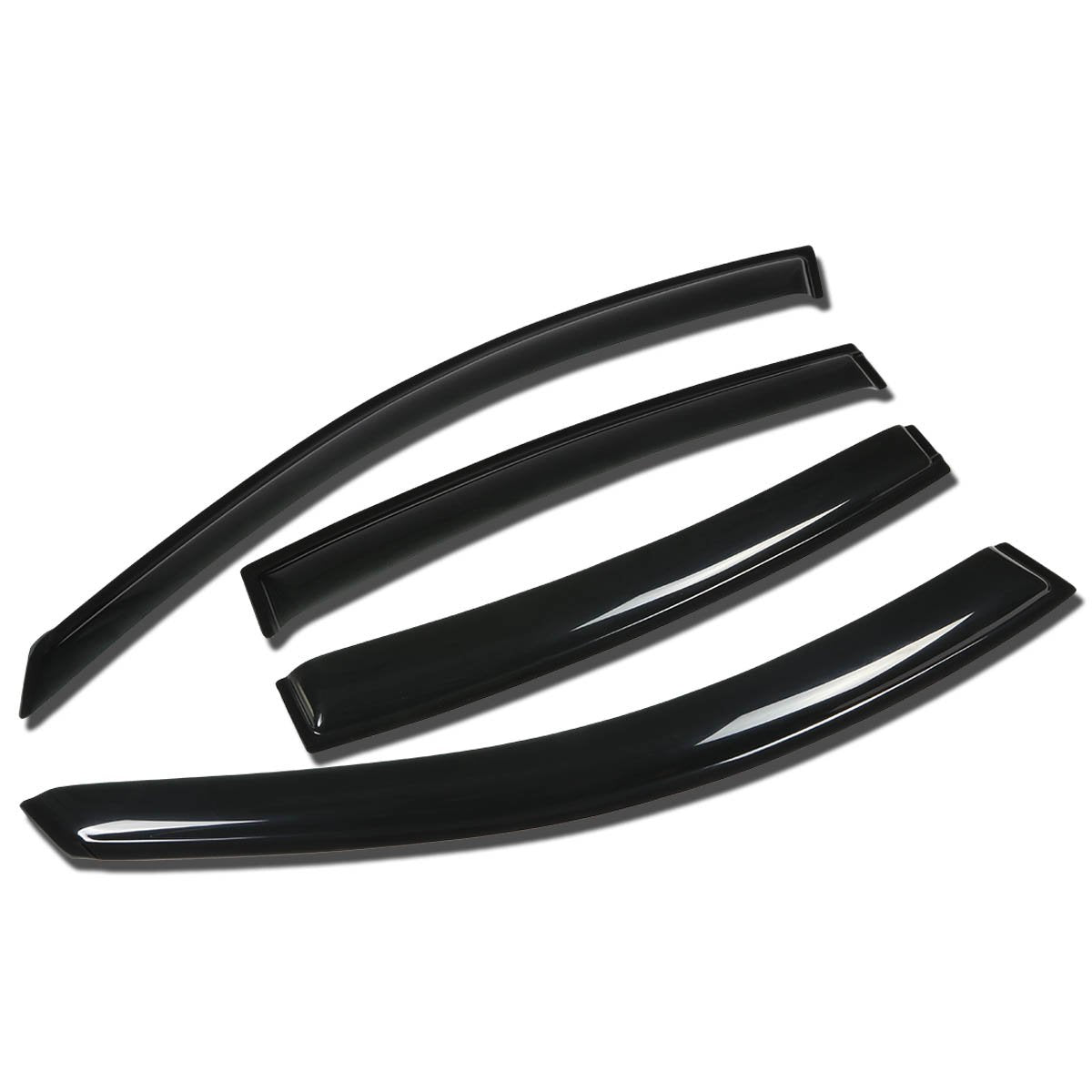 Auto Dynasty 4 Pcs Tape On Window Vent Visor Deflector Rain Guard Compatible With 2004-2008 Nissan Maxima, Acrylic