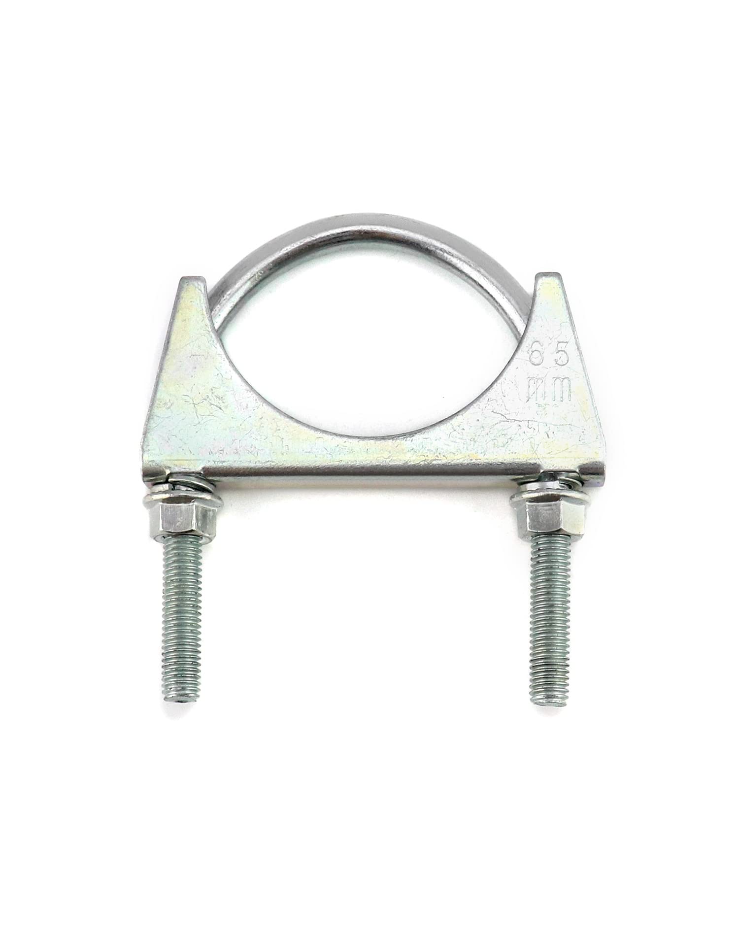 Qwork U-Bolt Muffler Tip Exhaust Hook, 2-1/2'' Od 2Pcs Stainless Steel Universal Silencer Exhaust Clip