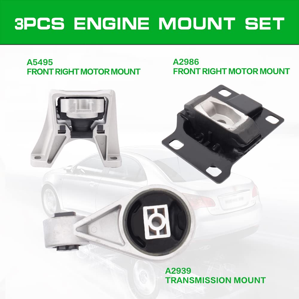 Engine Motor Mount Compatible With Ford Transit Connect 2010-2013 2.0L And Ford Focus 2005-2007 2.0L And Ford Focus 2003-2007 2.