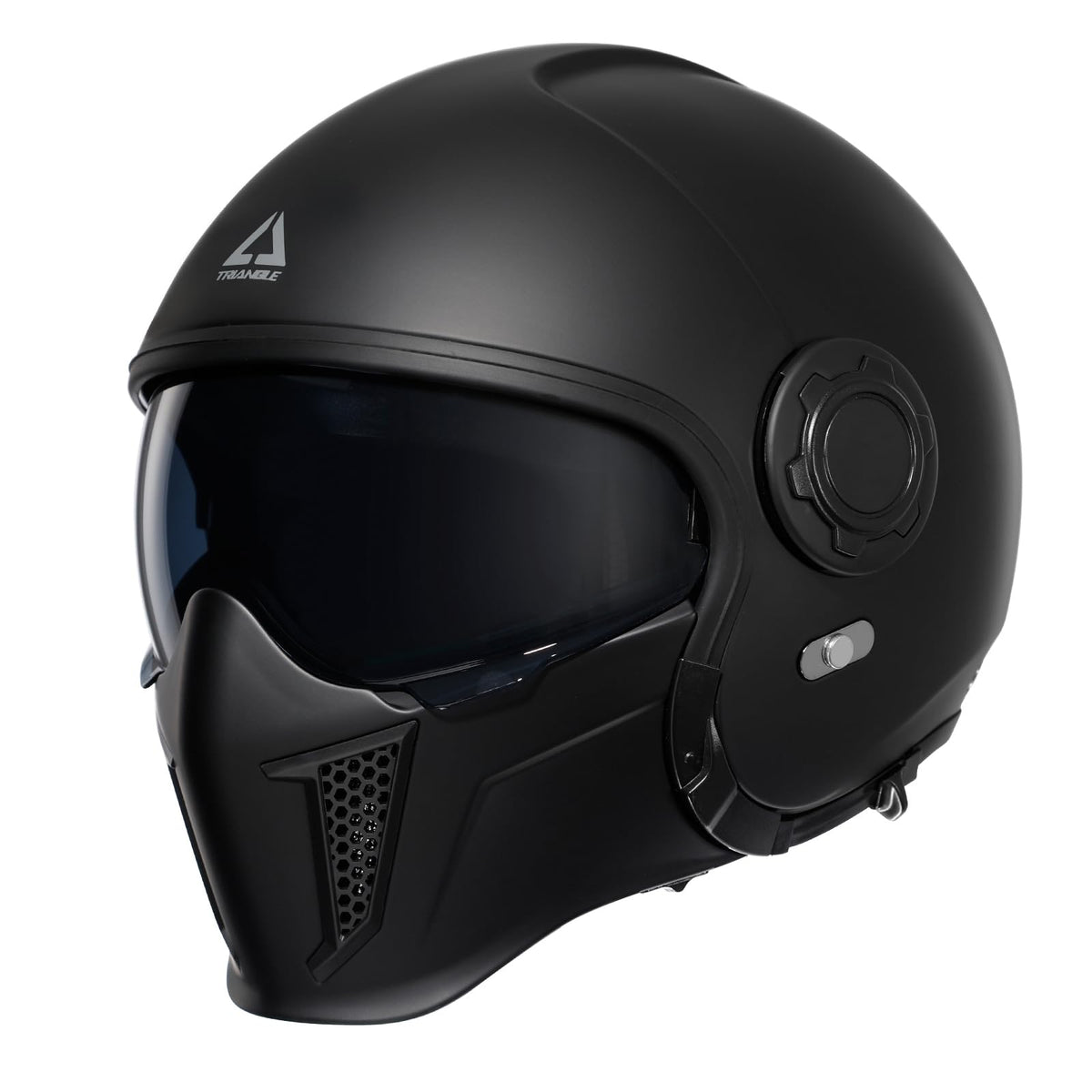 Triangle Open Face Motorcycle Helmet 3/4 Half For Men With Extra Clear Visor Cruiser Scooter Street Bike Dot Approved Unisex-Adu