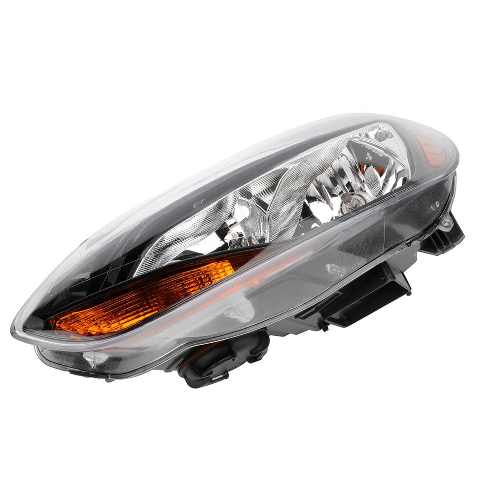 Scitoo Pair Headlight Assembly Fits For Ford For Focus 2012-2014 Headlights Black Housing Amber Reflector Clear Lens, Fo2502298 Bm5Z1300 (Bulbs Not Included)