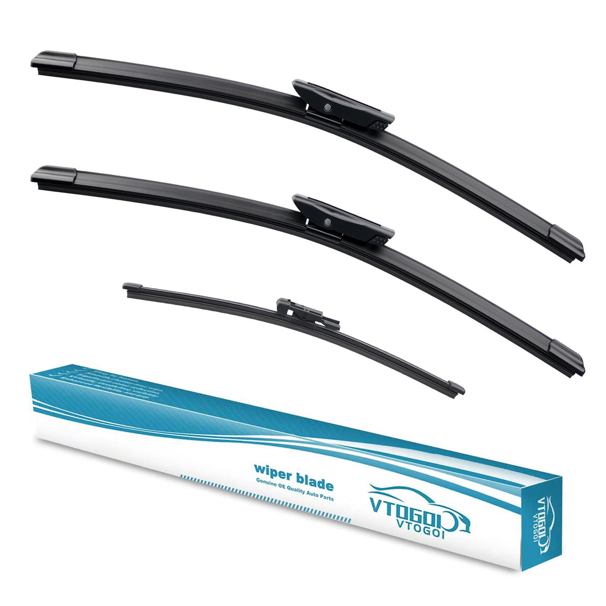 Vtogoi Wiper Blades With Rear Wiper Blades Set For Mini Cooper 2014,Automotive Replacement Windshield Wiper Blades, That Meet Oe