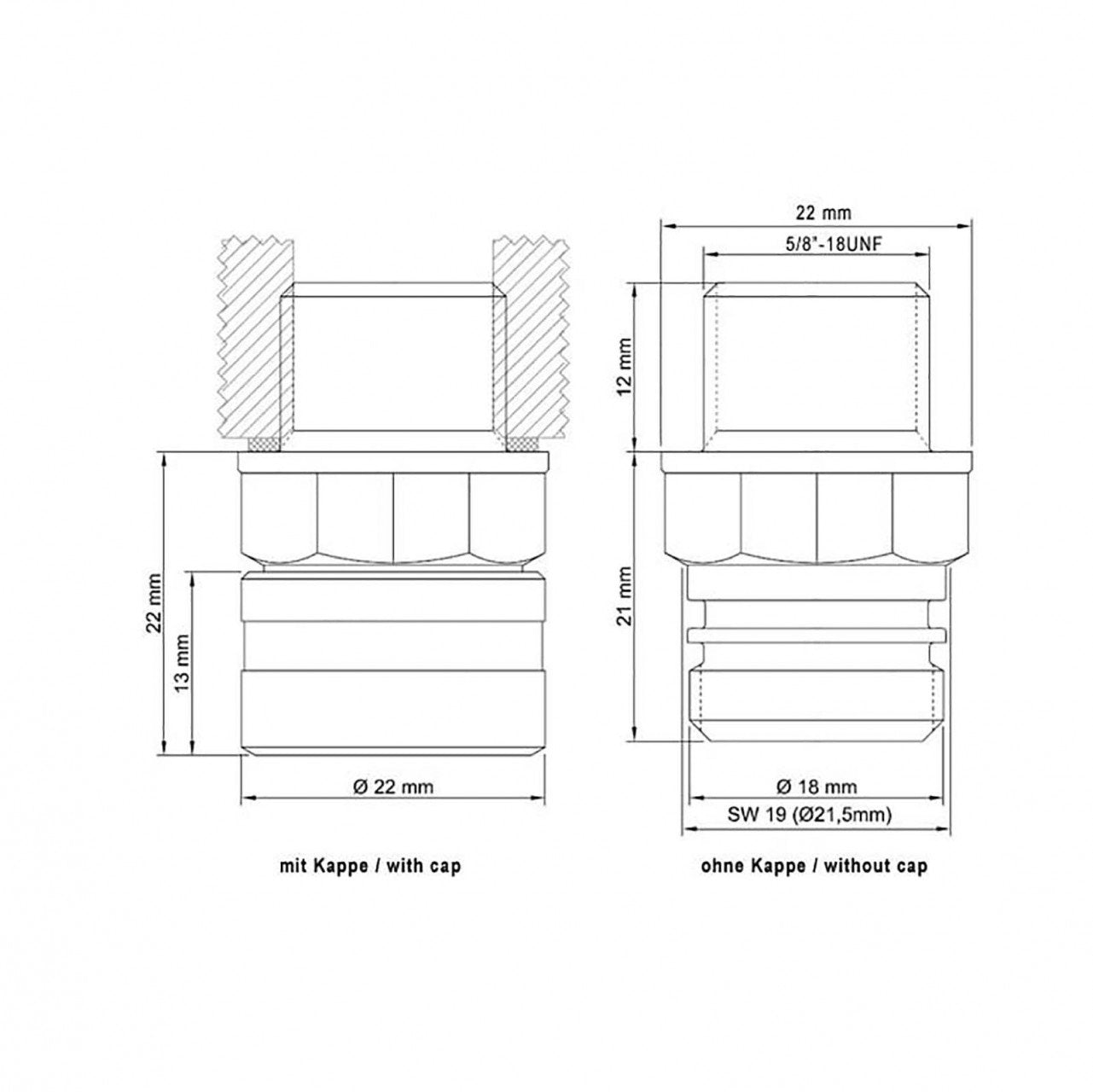 Stahlbus Oil Drain Valve Plug 5/8 Inches-18Unfx12Mm Steel - Clean, Easy, No Tool Oil Change - Includes Oil Drain Plug, Washer, C