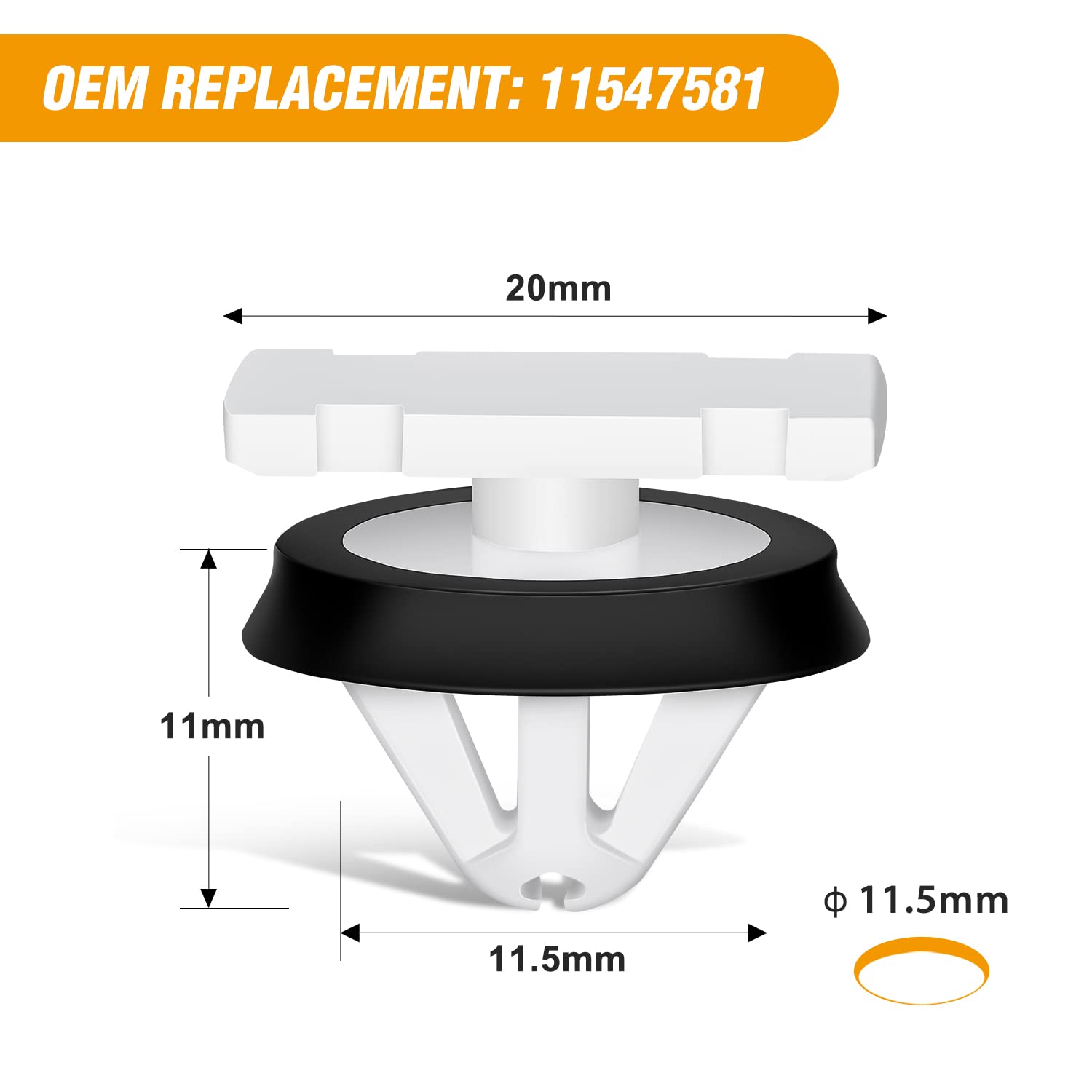 Gooacc 30Pcs Body Side Exterior Trim Moulding Clip With Sealer For Gm 11547581 Chevrolet Buick Cadillac Gmc Enclave Ct6 Xt5 Xts