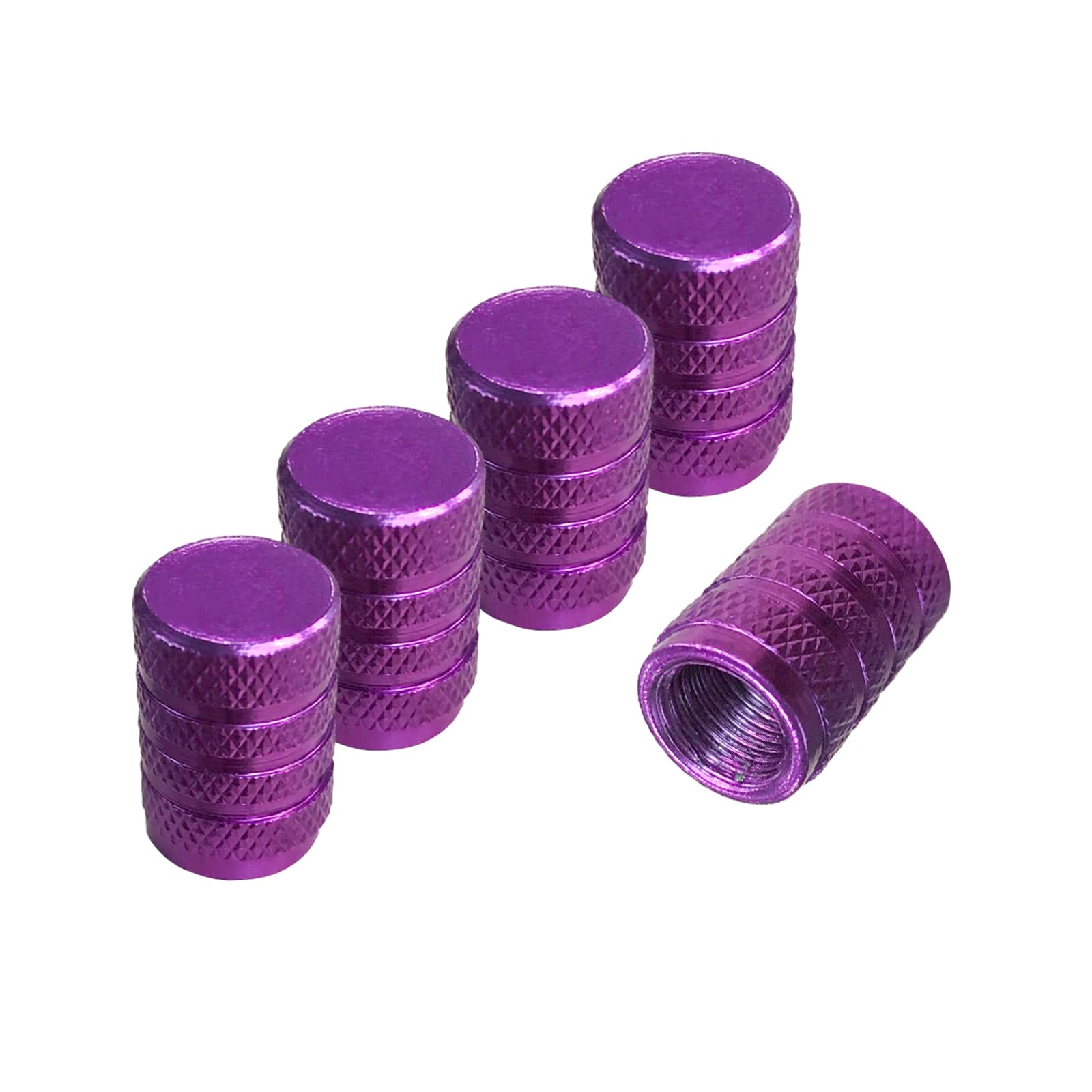 Ziciner 5 PCS Car Tire Valve Stem Caps, Aluminum Tire Air Cap Set, Dust Proof & Corrosion Resistant Stem Covers, Universal for C