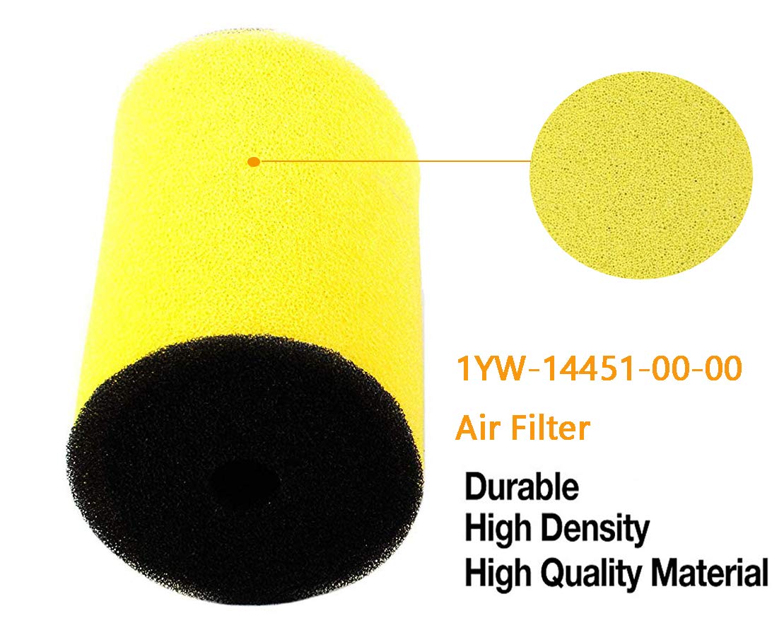 Podoy 1YW-14451-00-00 Air Oil Filter for compatible with Yamaha Timberwolf 250 Big Bear 350 Moto-4 250 350 Kodiak 400 Big Bear 350 Big Bear 4x4 1987-1999 with Spark Plug