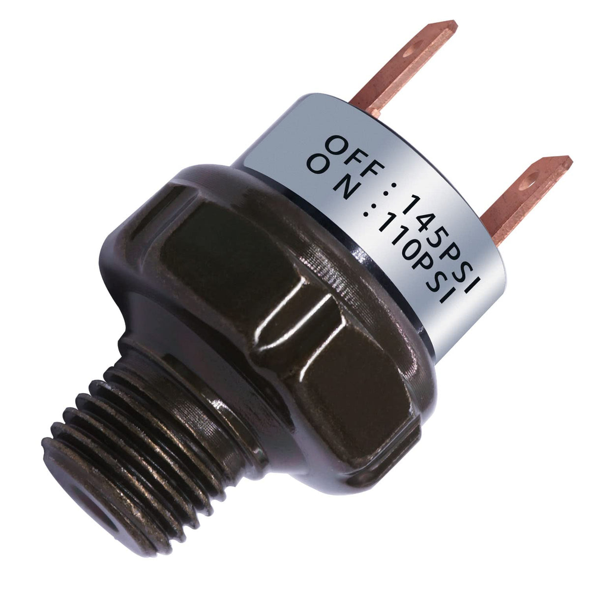 Mankk Air Pressure Switch 110-145 Psi Thread 1/4'' Npt 24V 12V Dc Air Compressor Pressure Switch For Air Horn Train 110-145-1/4'
