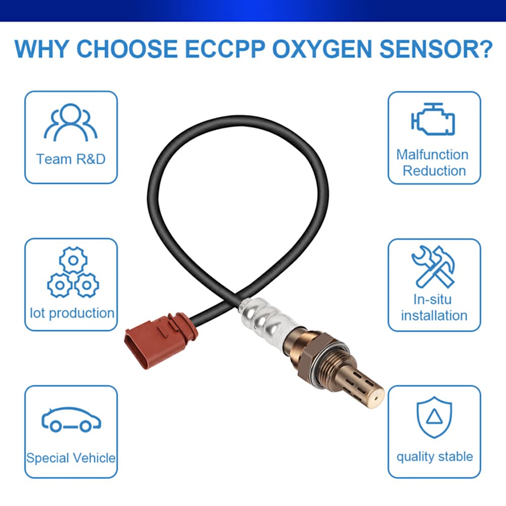 ECCPP O2 Oxygen Sensor Downstream Fit for VW Beetle 1.8L 1.9L 2.0L 2.5L, for VW Golf 1.8L 1.9L 2.0L, for VW Golf City 2.0L, for