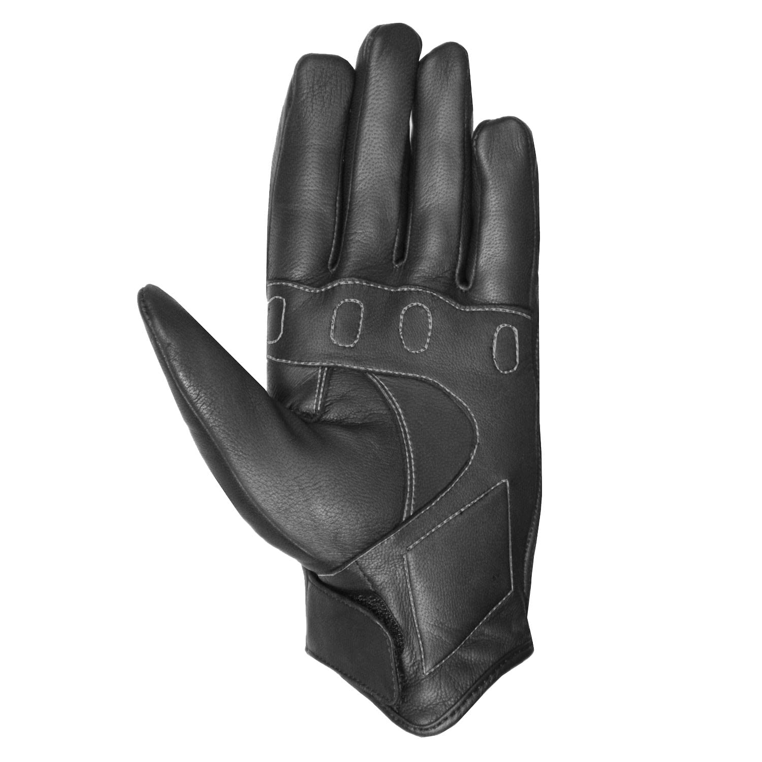 Jackets 4 Bikes Men'S Premium Leather Street Motorcycle Protective Cruiser Biker Gel Gloves Blackwhite S