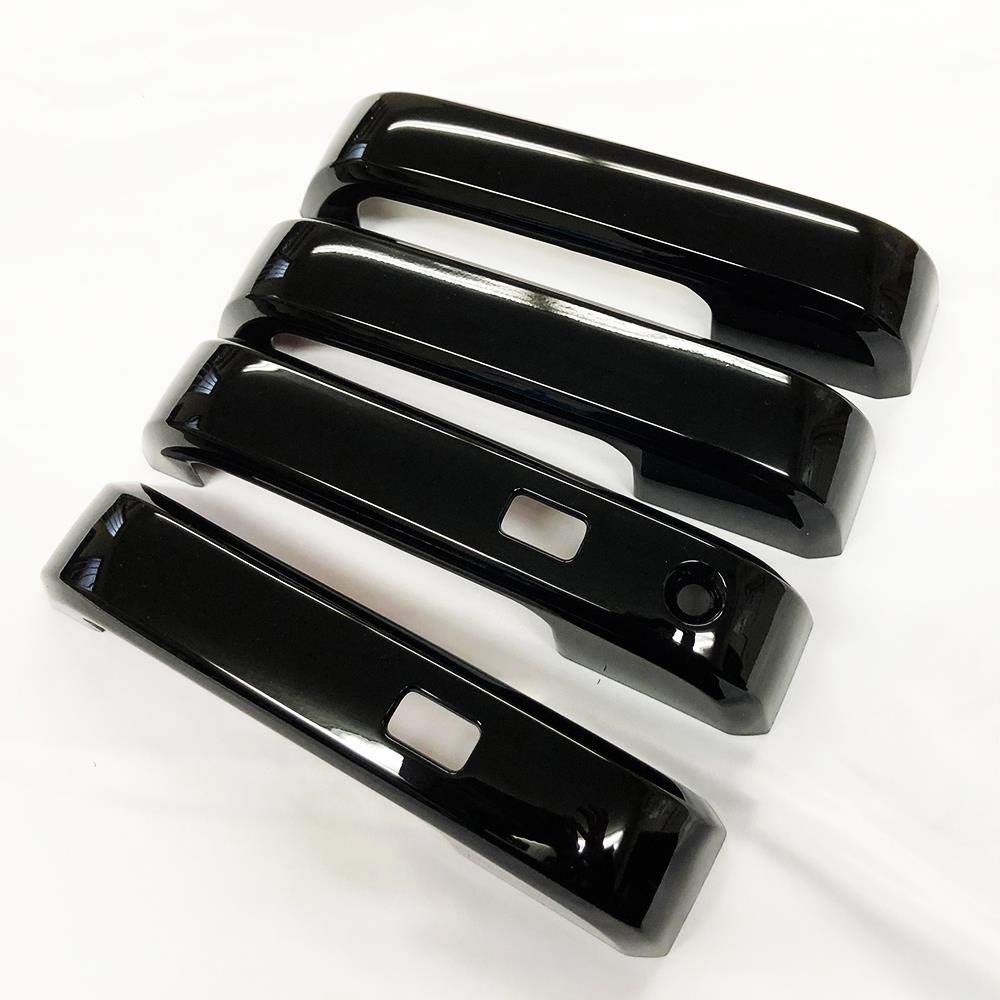 eLoveQ Gloss Black Handle Cover Covers Compatible with Ford 2015-2019 F-150/2017-2019 F-250 + F-350 Superduty (Gloss Black-w/Smart Keyless)