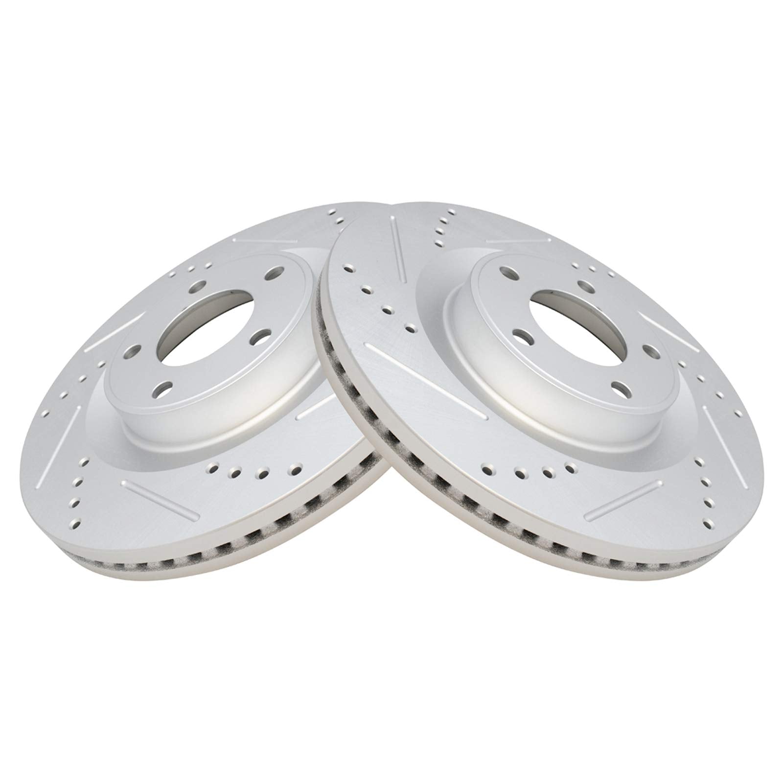 Trq Front Performance Brake Rotors Set Premium G-Coated Compatible With 2007-2014 Ford Edge 2007-2015 Lincoln Mkx